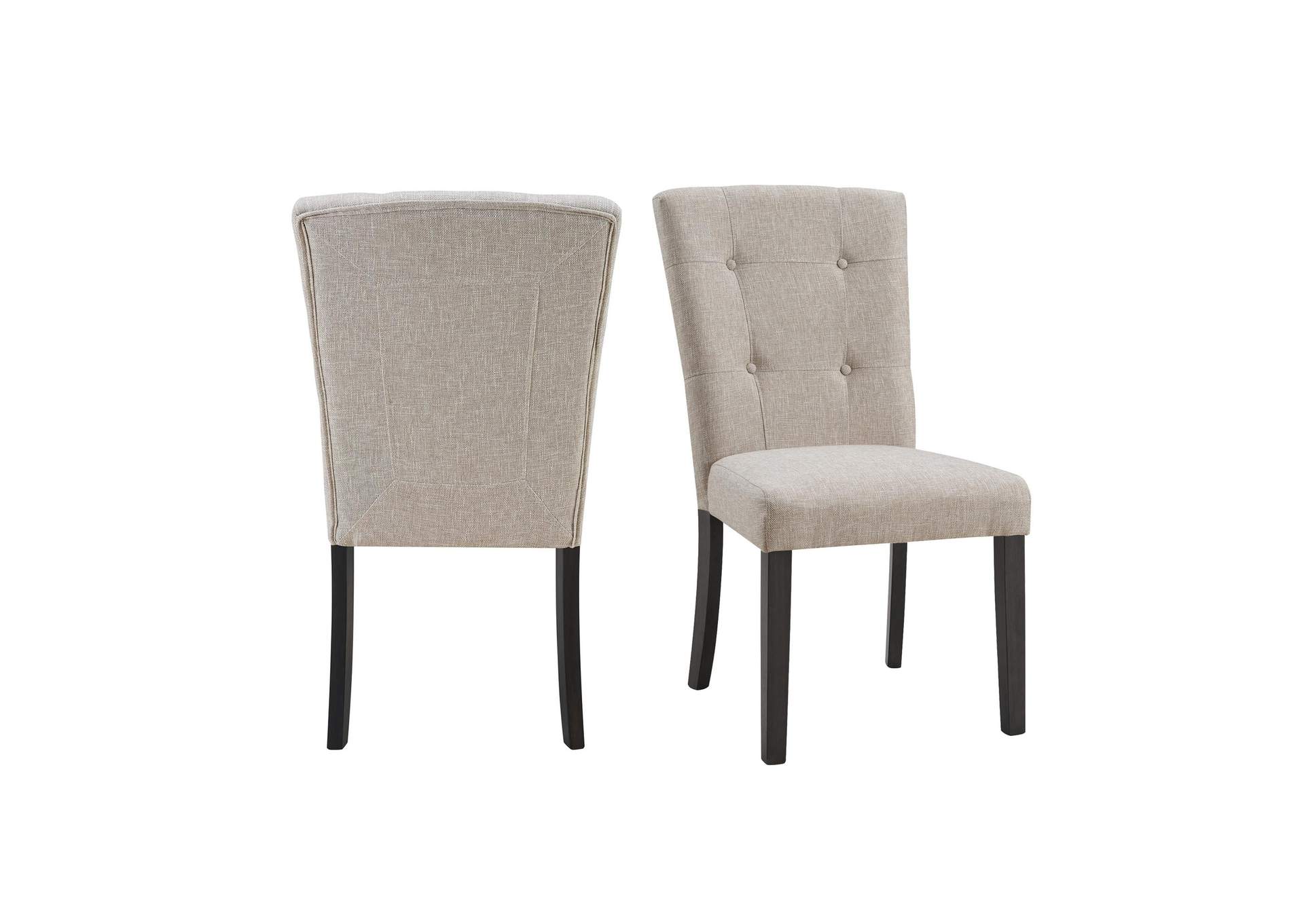 Lexi Tufted Fabric Side Chair In Beige 2 Per Pack image 3