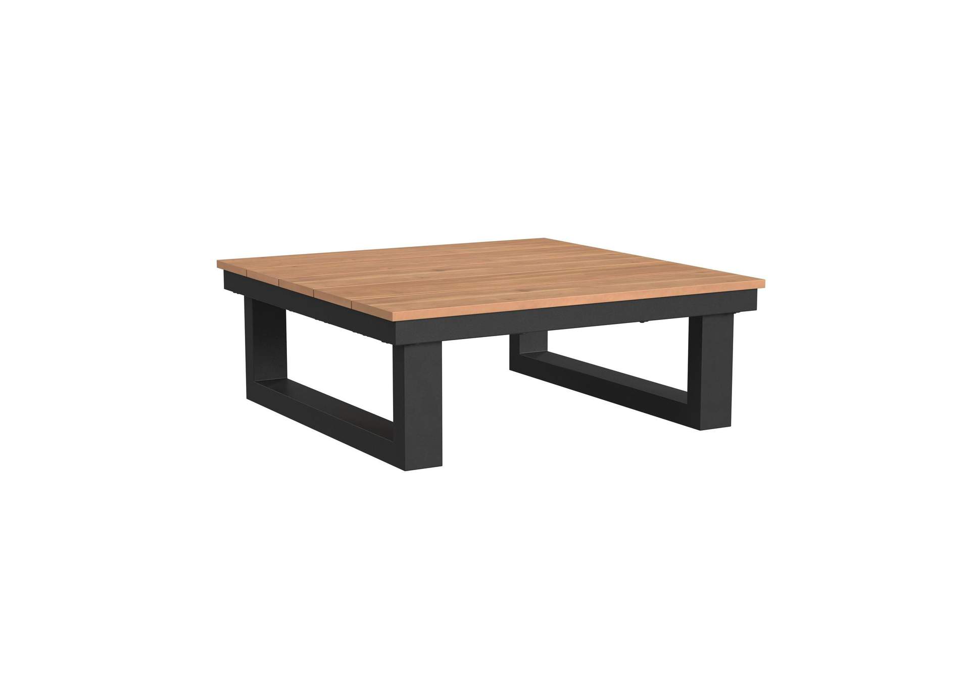 Cabana Coffee Table With Natural Top In Black image 5