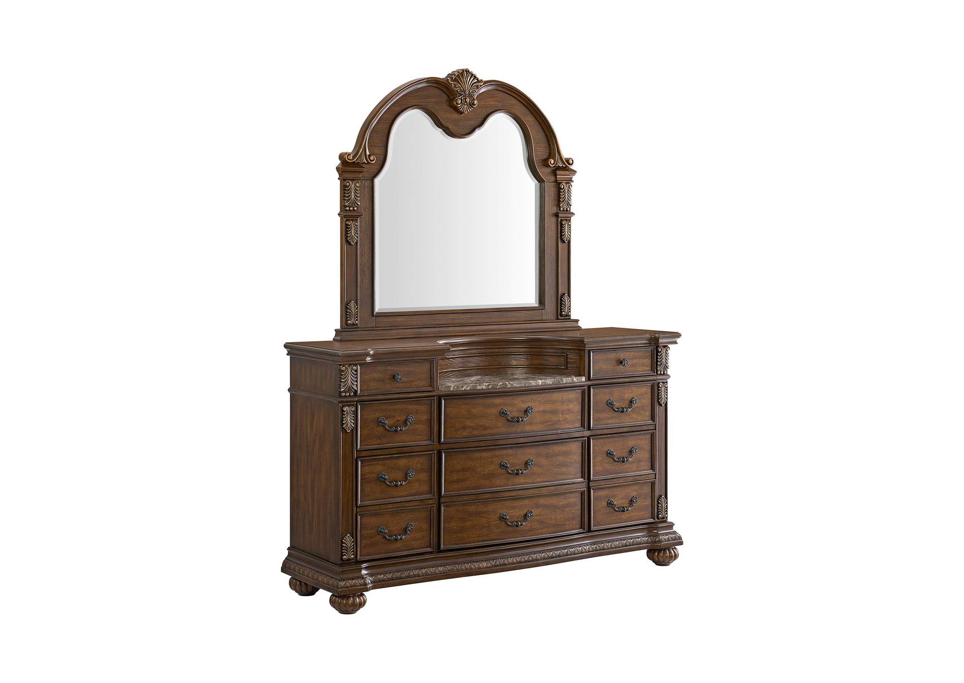 Cadenza Dresser And Mirror Set In Brown image 11