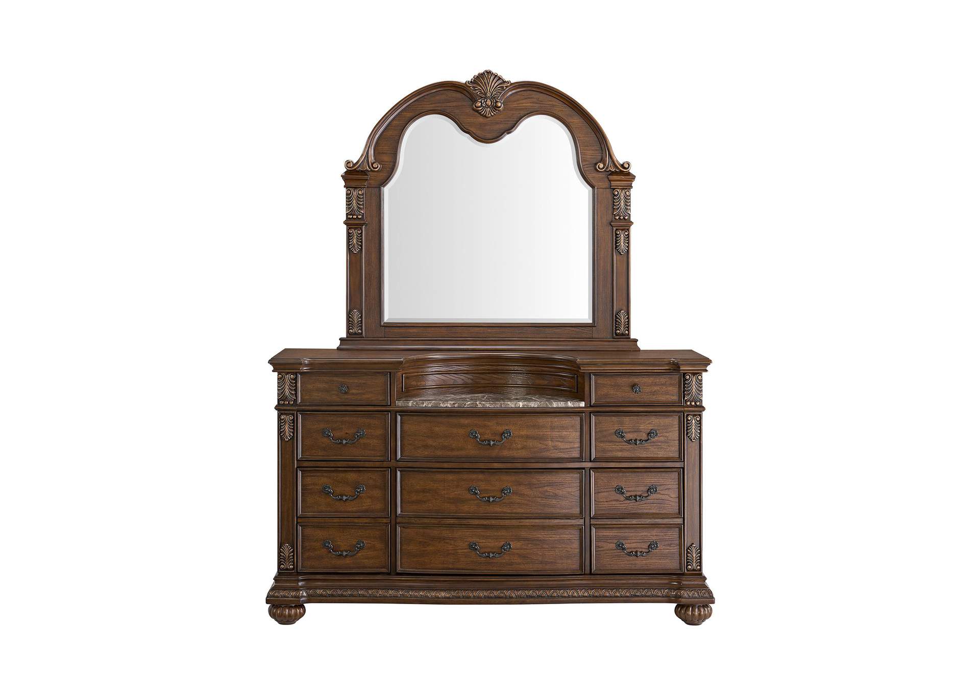 Cadenza Dresser And Mirror Set In Brown image 12