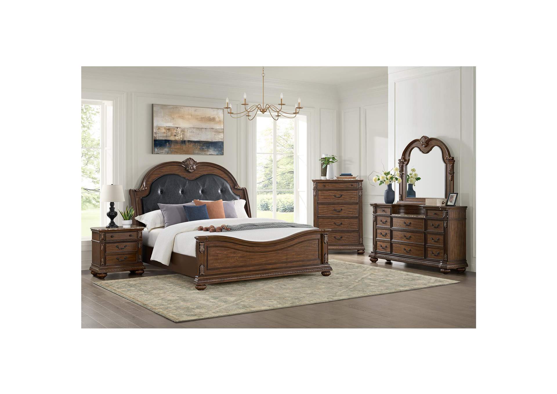 Cadenza Nightstand With USB - C In Brown image 1