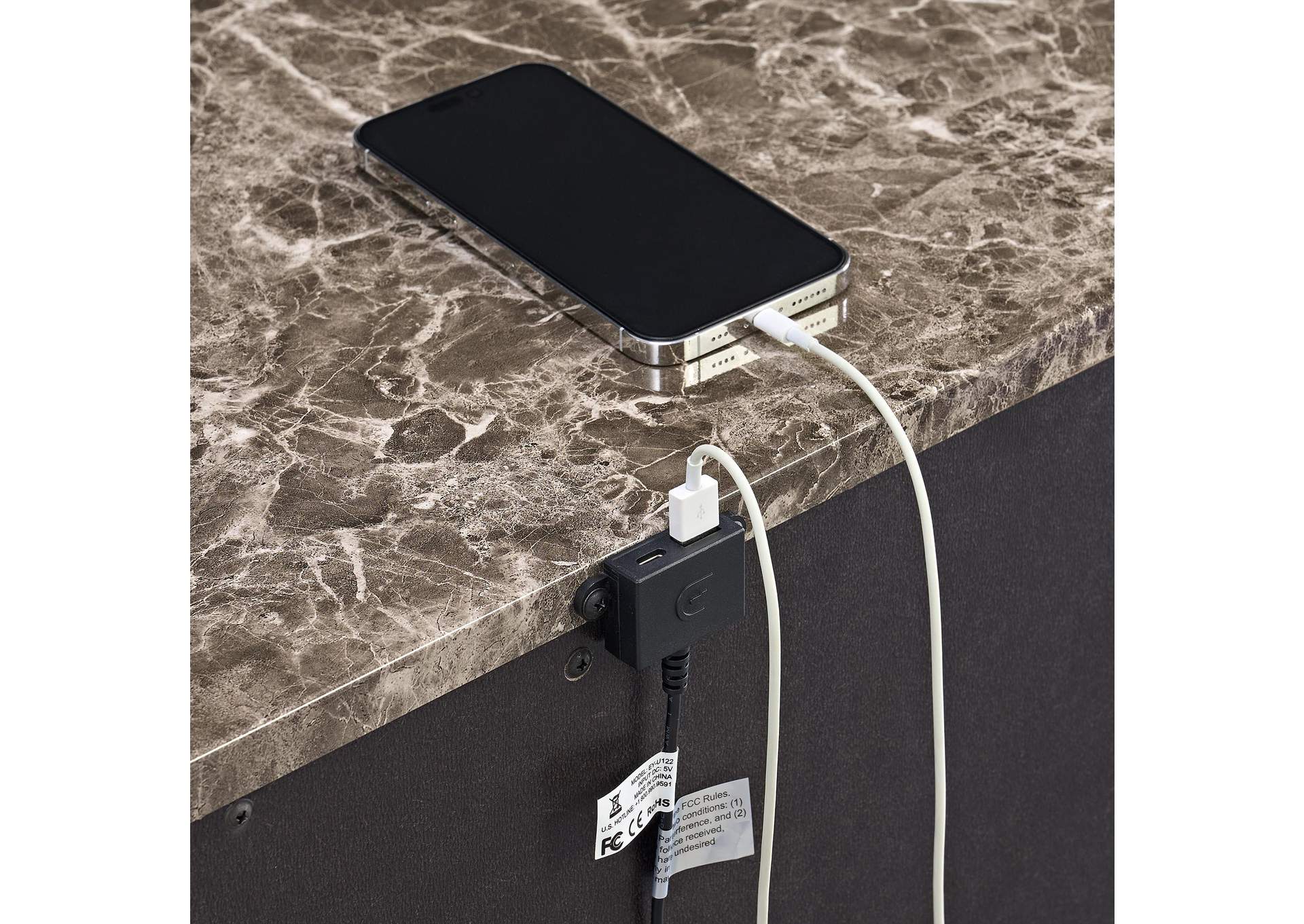 Cadenza Nightstand With USB - C In Brown image 4