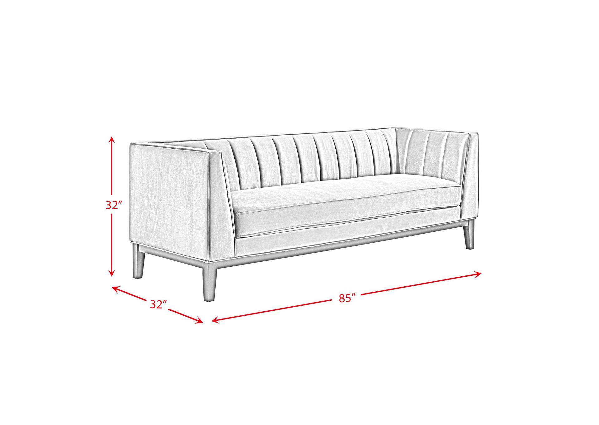 Calais Sofa In Marine Light Grey image 8