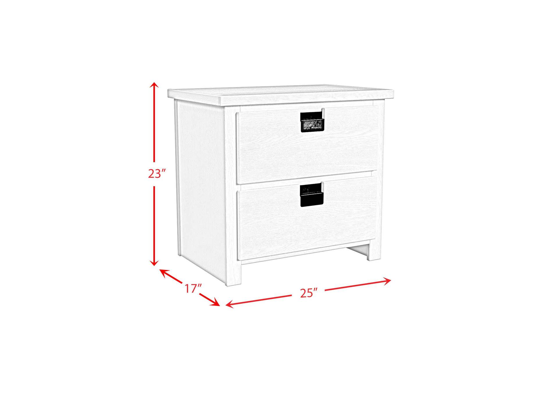 Cali Kids Two Drawer Nightstand In Grey image 6