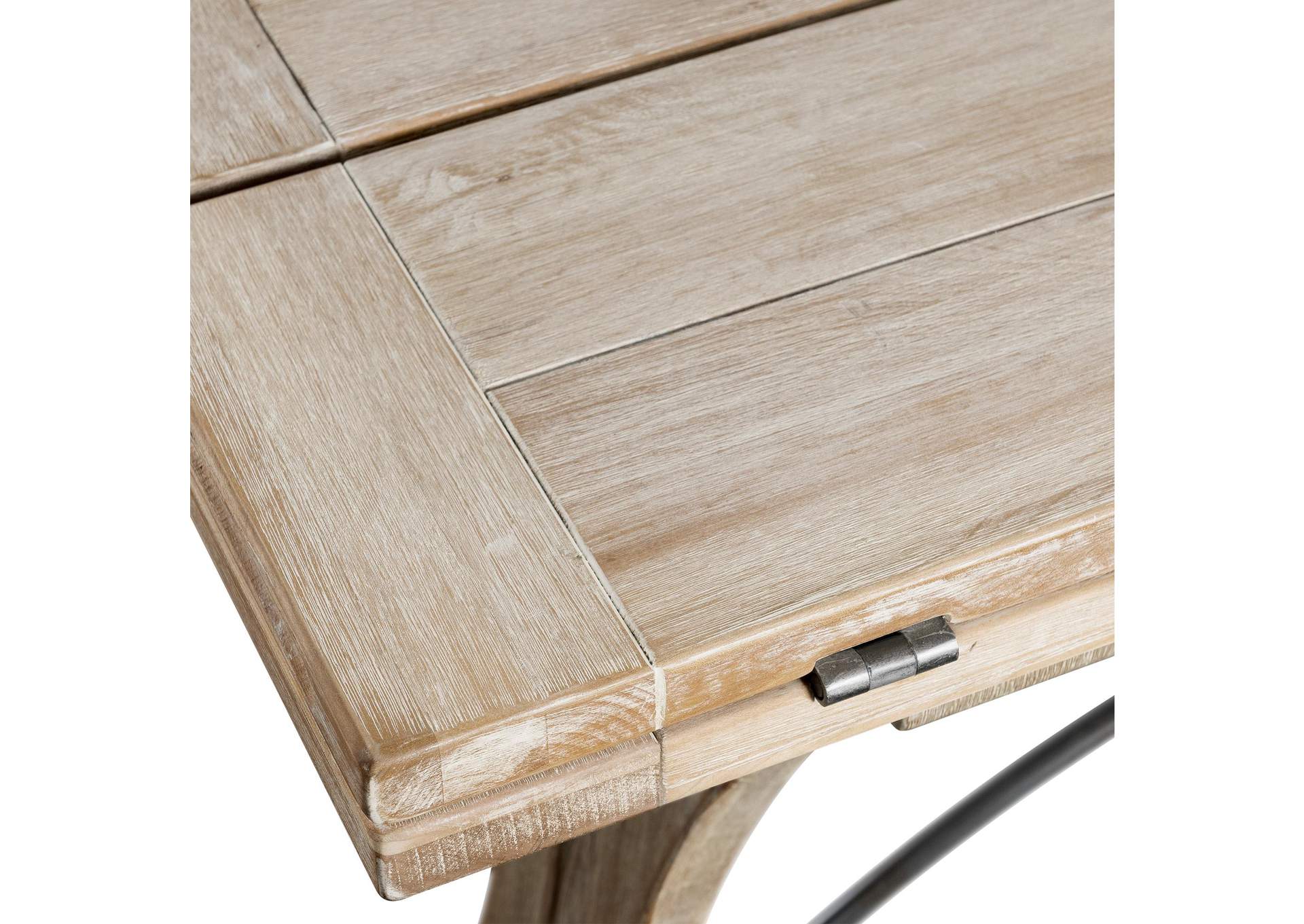 D680 - 33 Callista - Folding Top Dining Table - Beach - Natural Metal image 3
