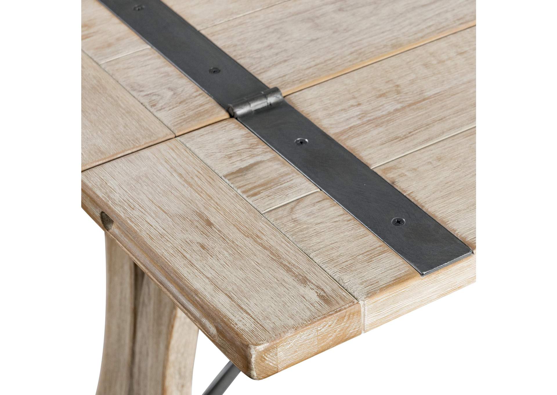 D680 - 33 Callista - Folding Top Dining Table - Beach - Natural Metal image 5