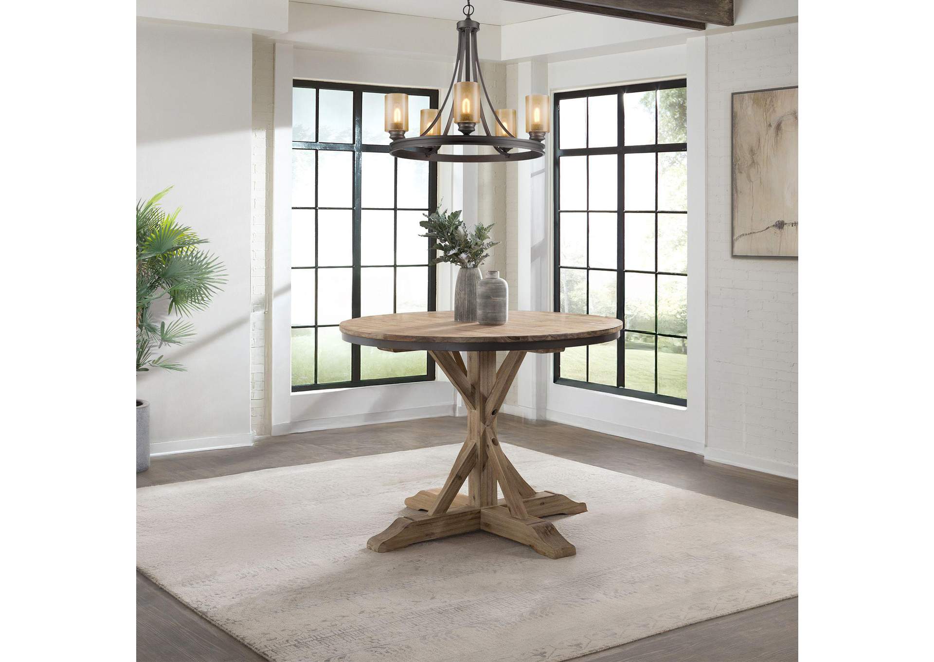 D680 - 30 Callista - Round Dining Table - Beach - Natural image 1