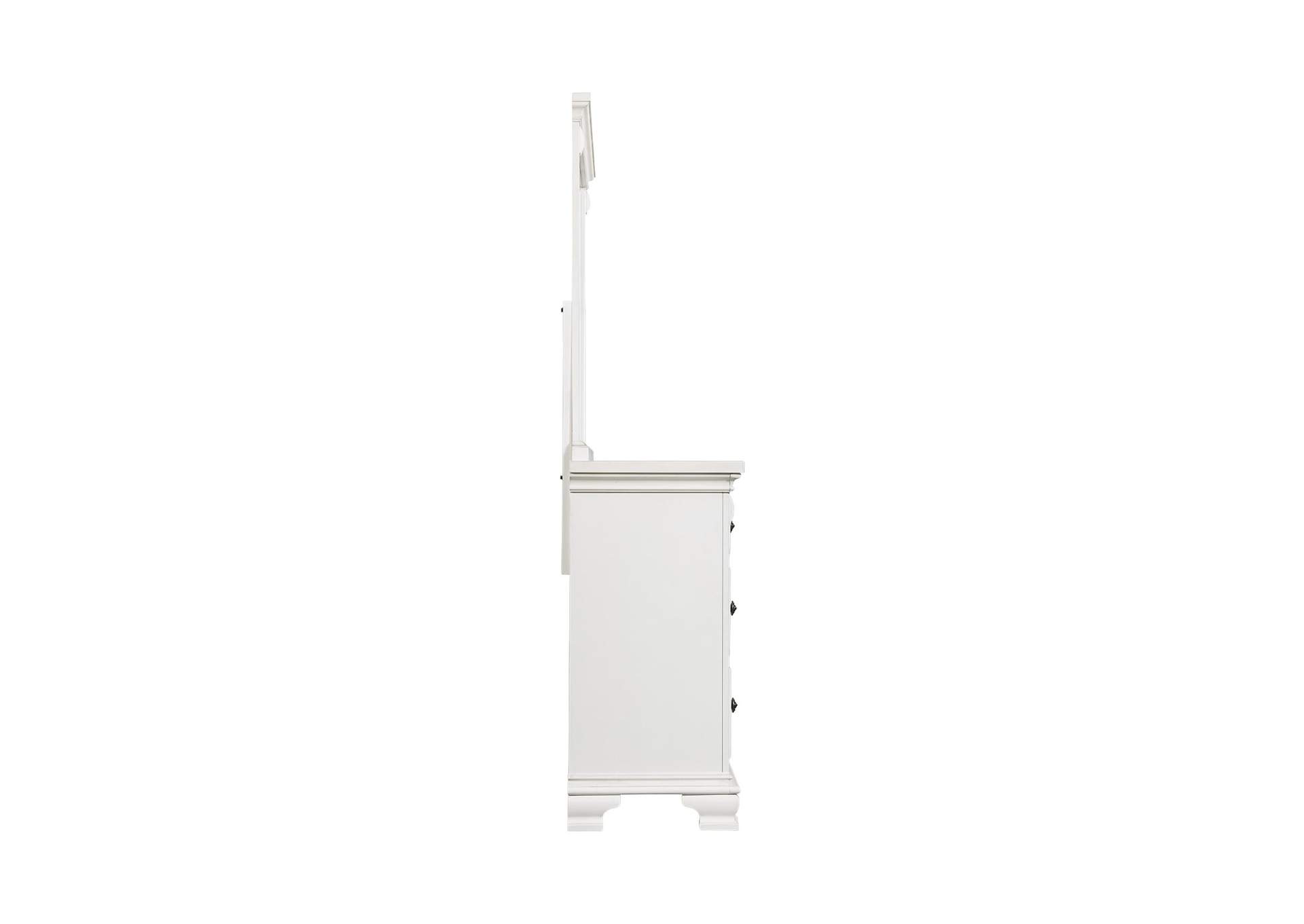 Calloway 7 - Drawer Dresser With Mirror Set In Antique White image 13
