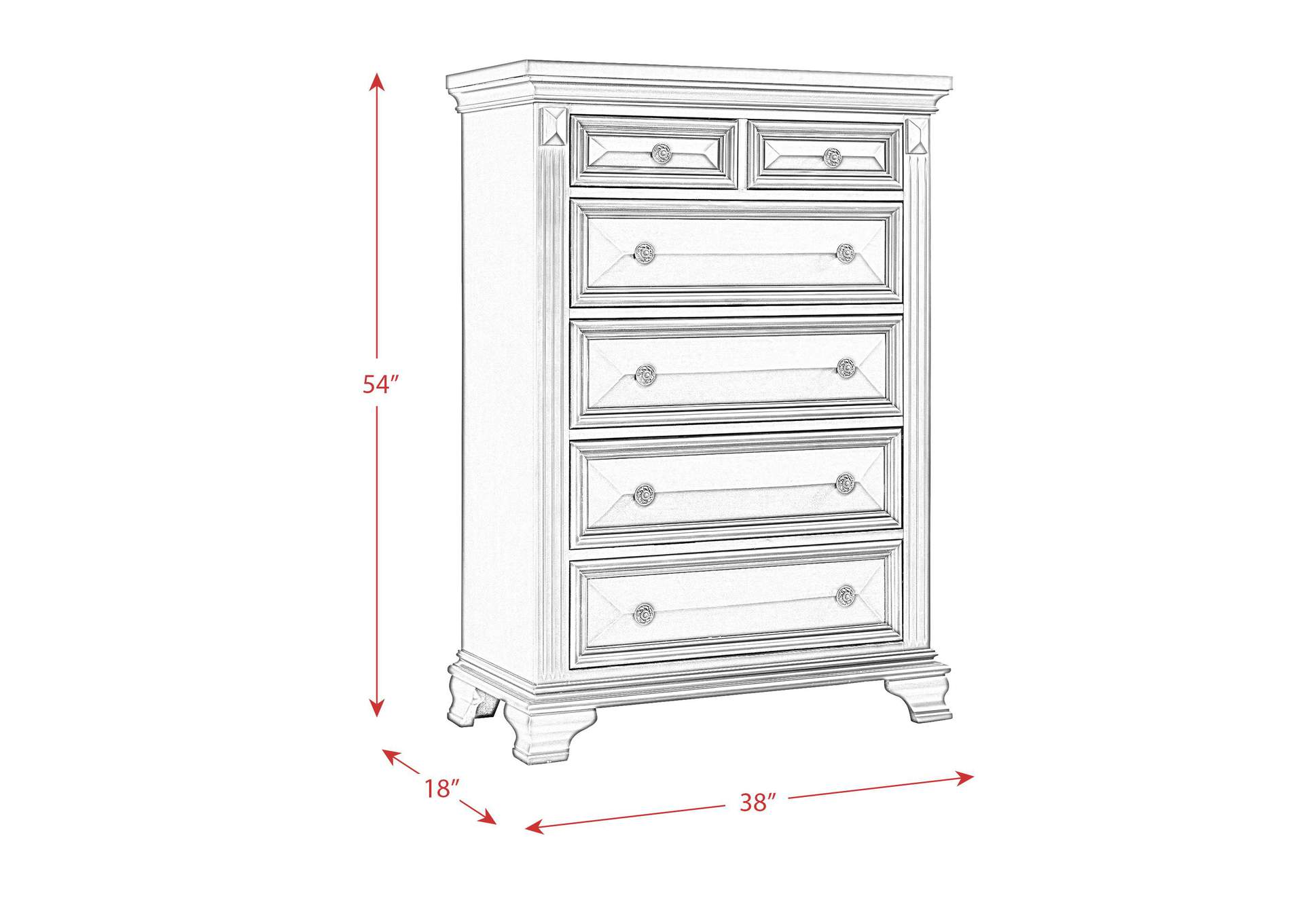 Calloway Chest Antique White Color image 6