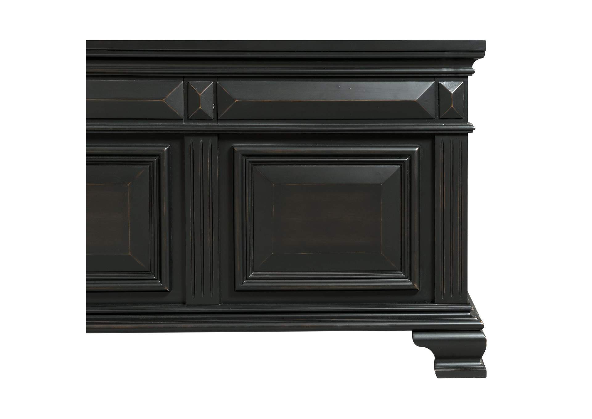 Calloway King Panel Bed In Antique Black image 7