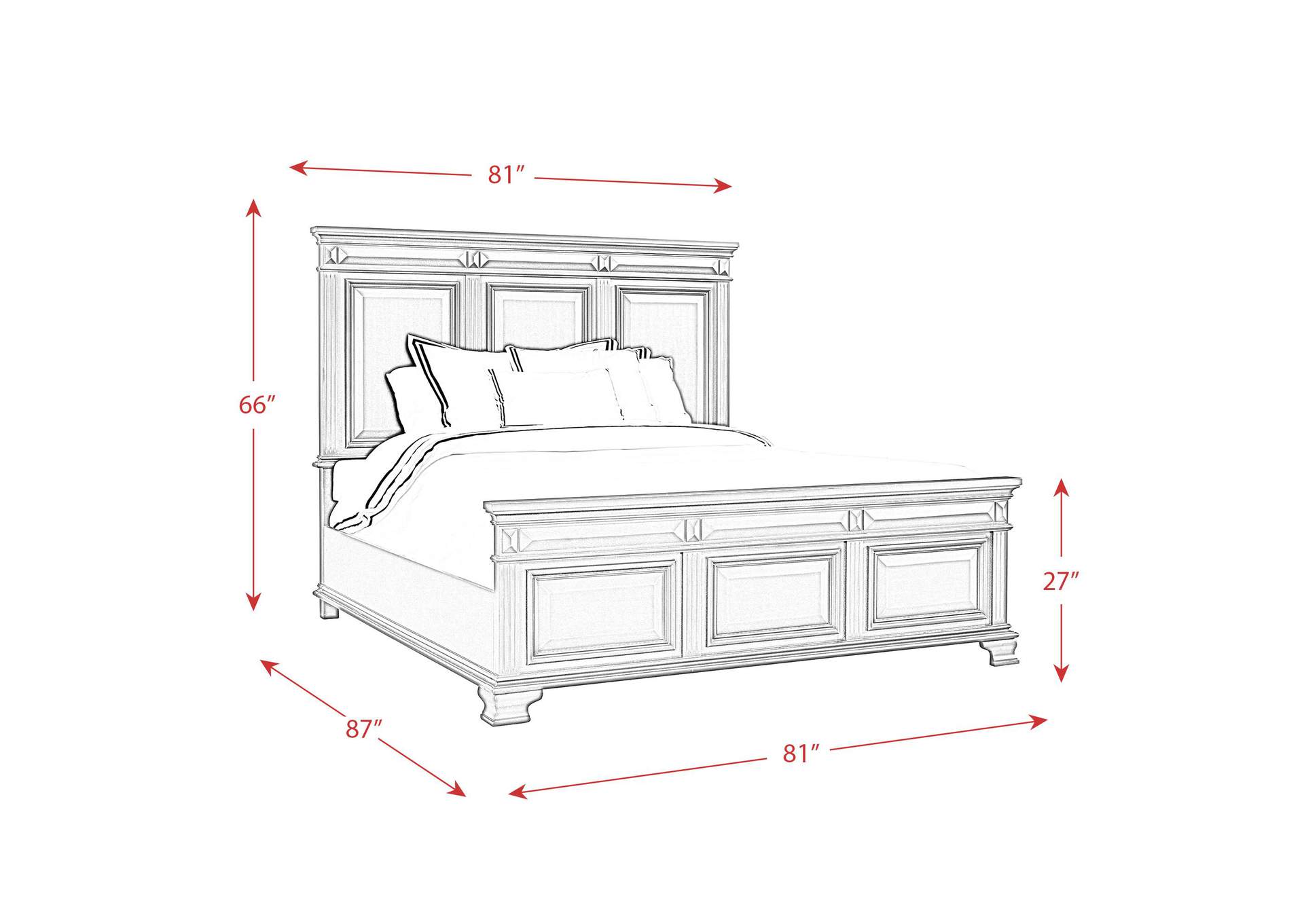 Calloway King Panel Bed In Antique Black image 8
