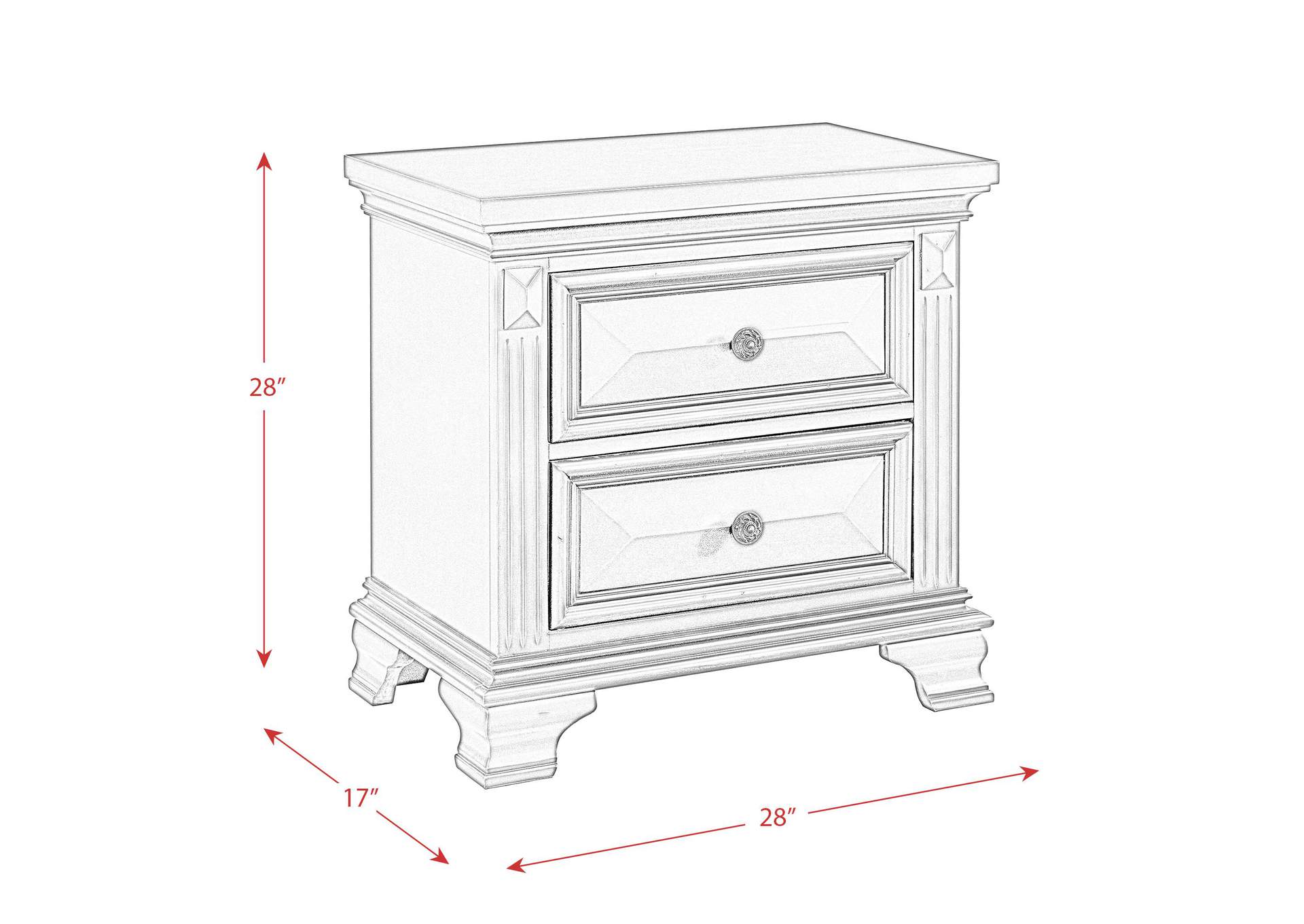 Calloway Nightstand Black Color image 6