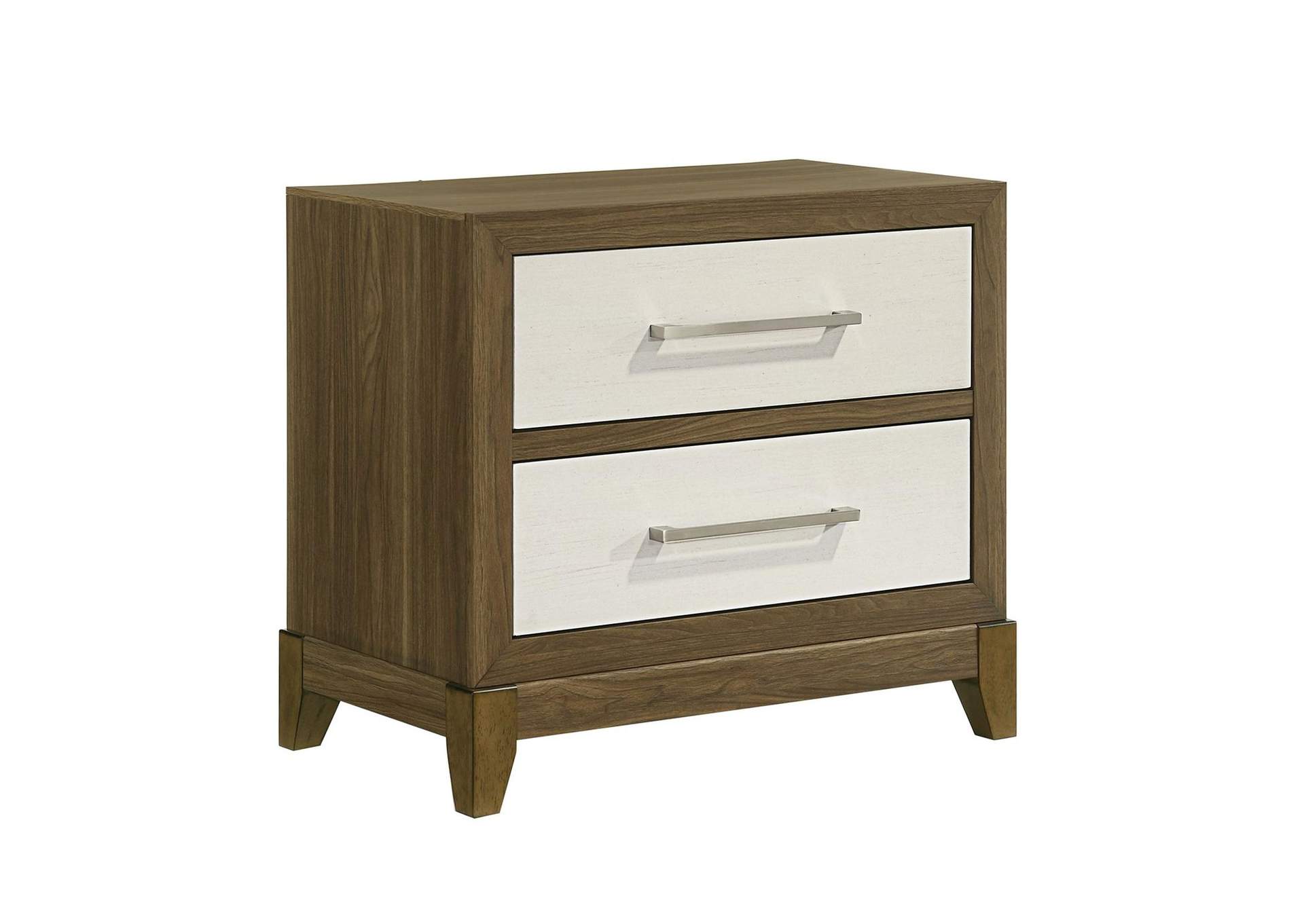 Calverson 2 - Drawer Nightstand With USB In Ivory And Walnut image 3
