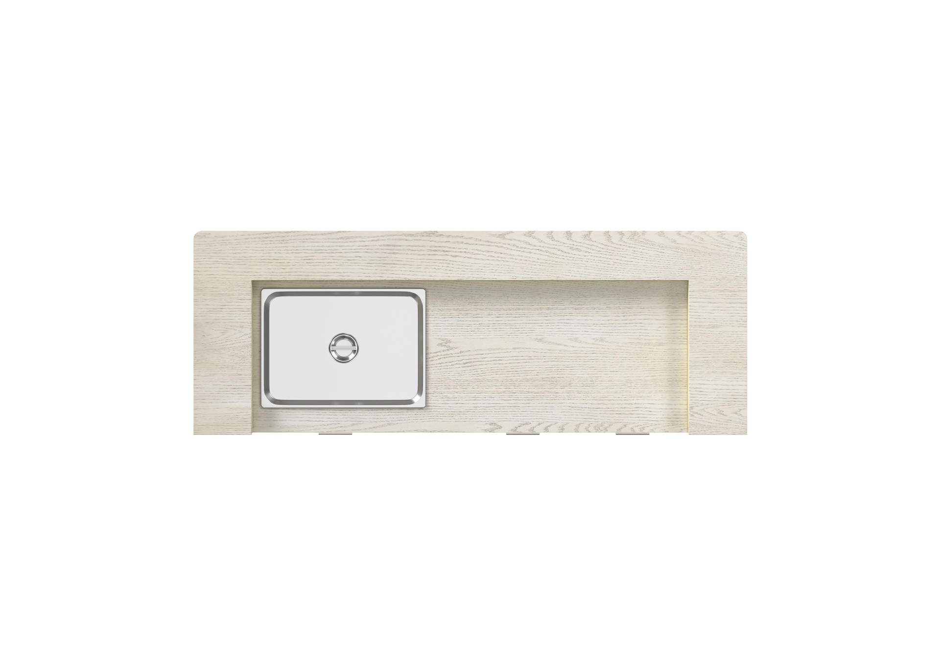 Cambrie Bar Table In Off - White And Natural With Led image 11