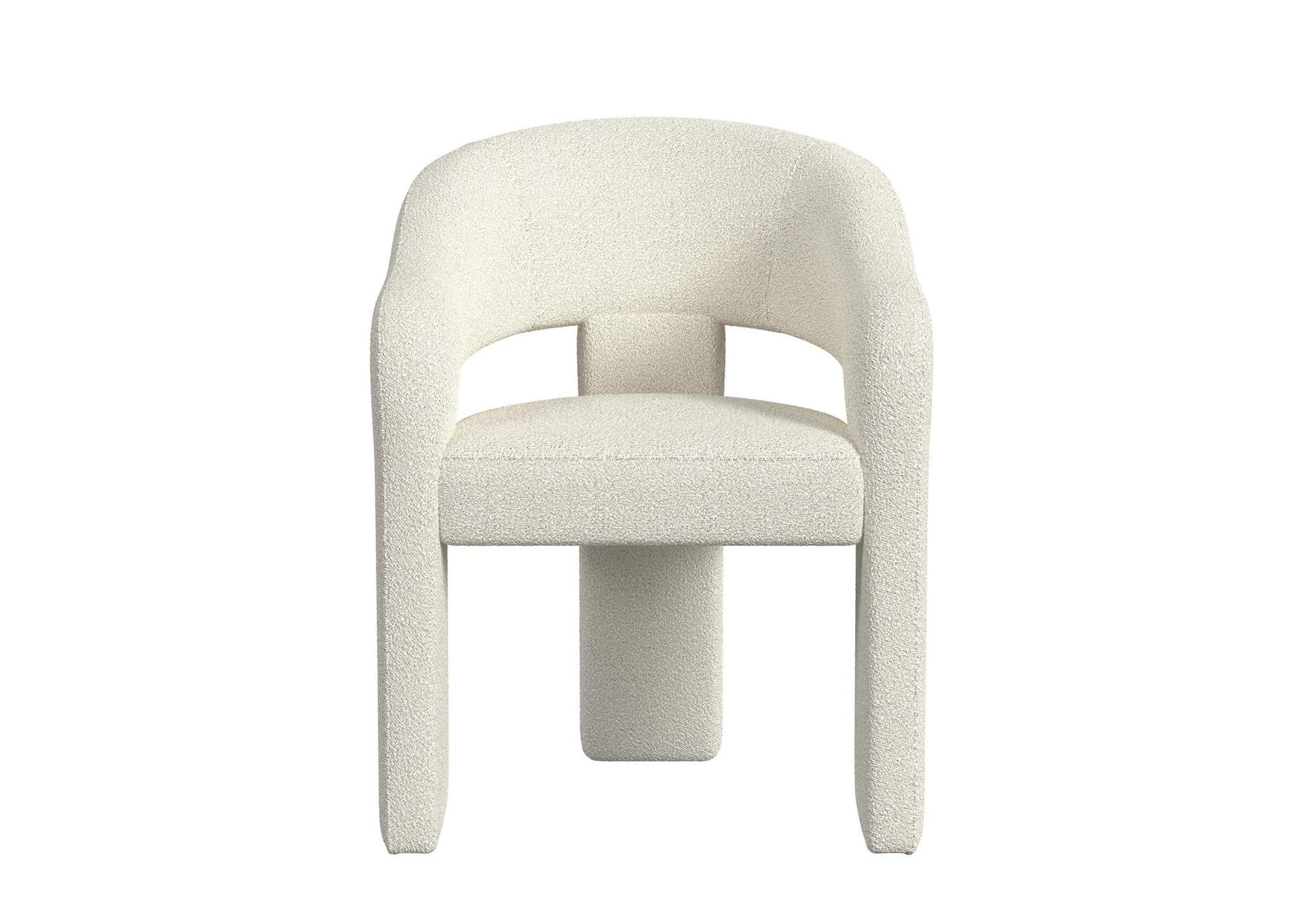 Cambrie Upholstery Dining Arm Chair In Beige Boucle image 4