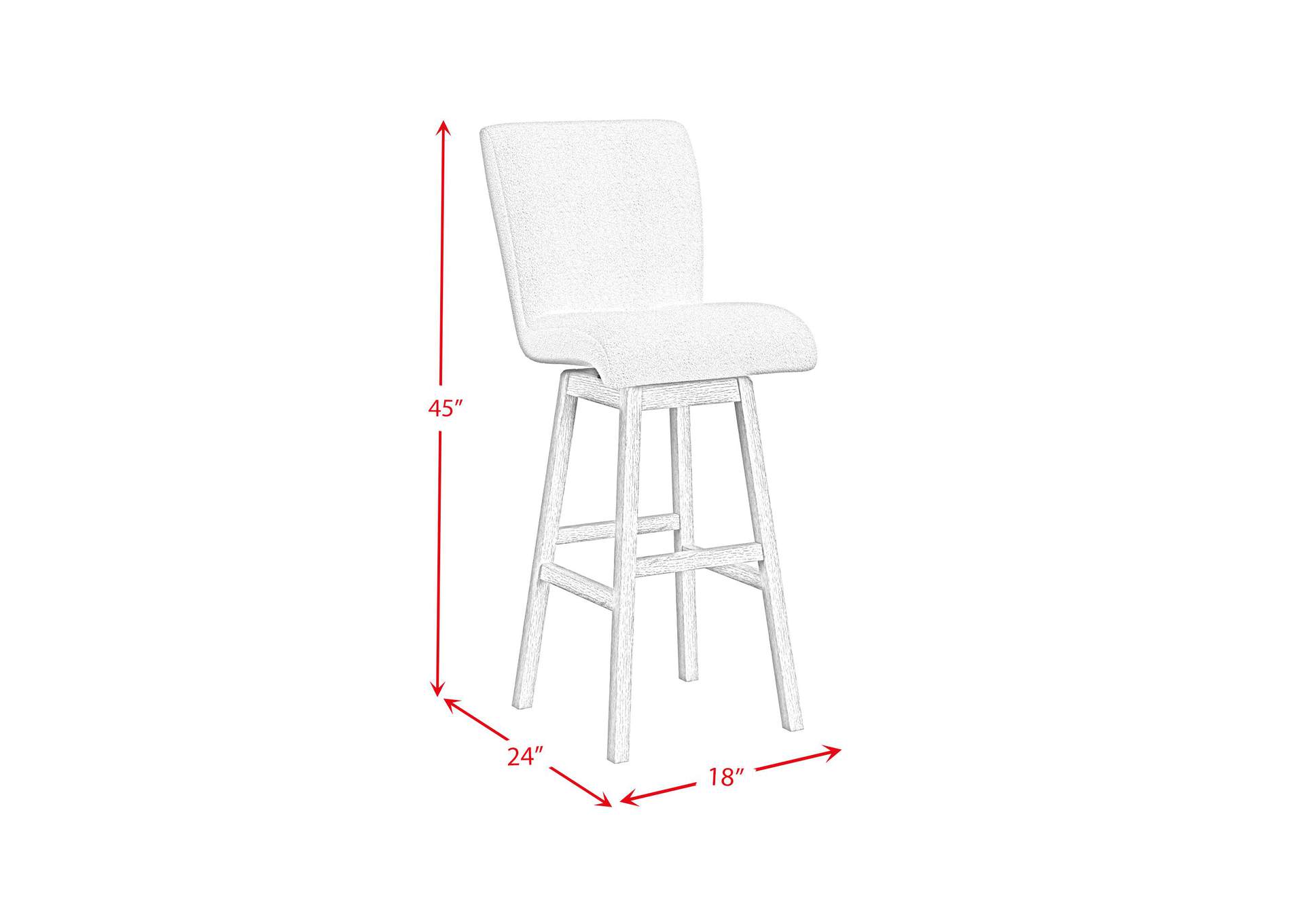 Cambrie Upholstery Swivel Bar Stool With Beige Boucle In Natural 2 Per Carton image 6