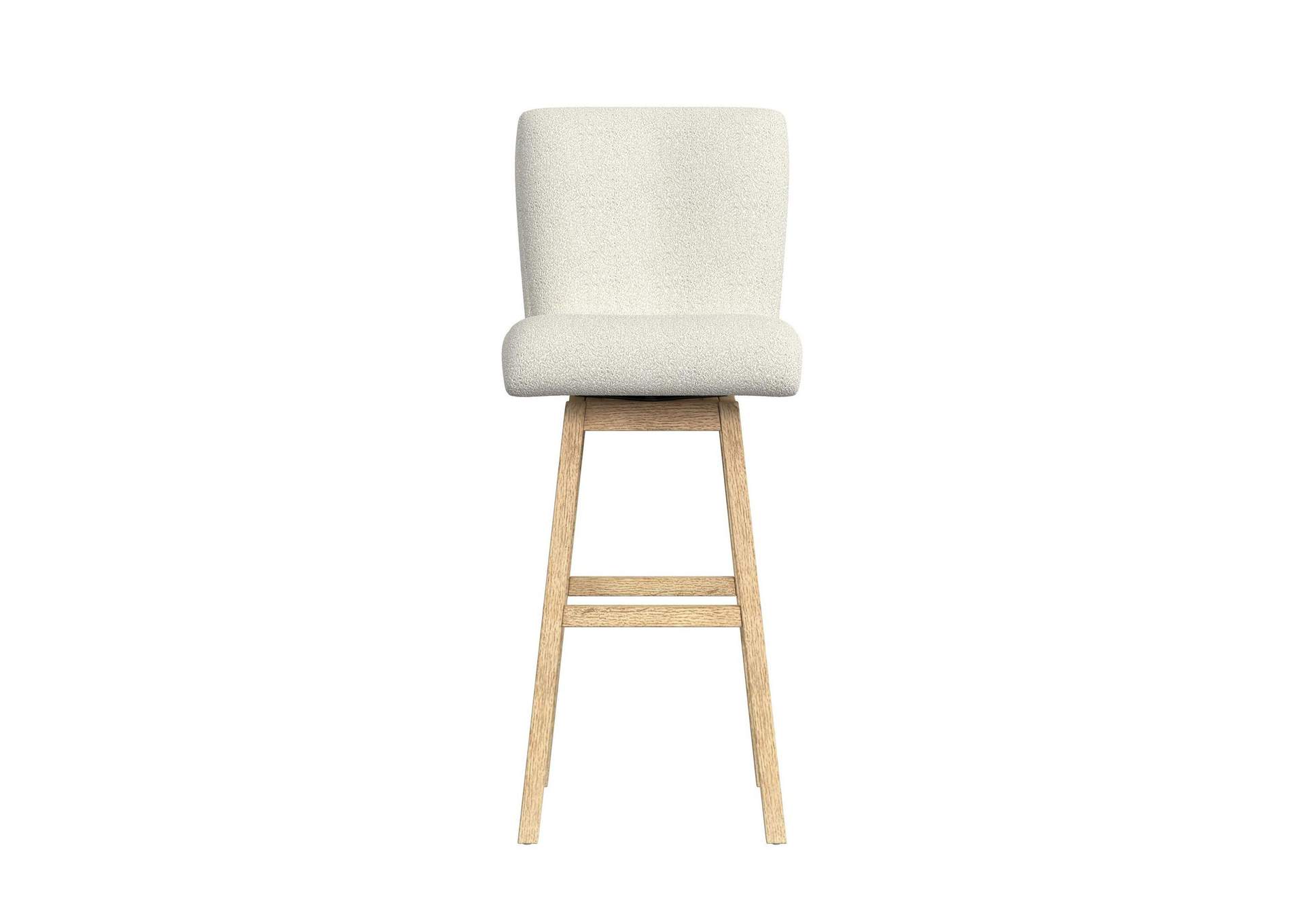 Cambrie Upholstery Swivel Bar Stool With Beige Boucle In Natural 2 Per Carton image 8
