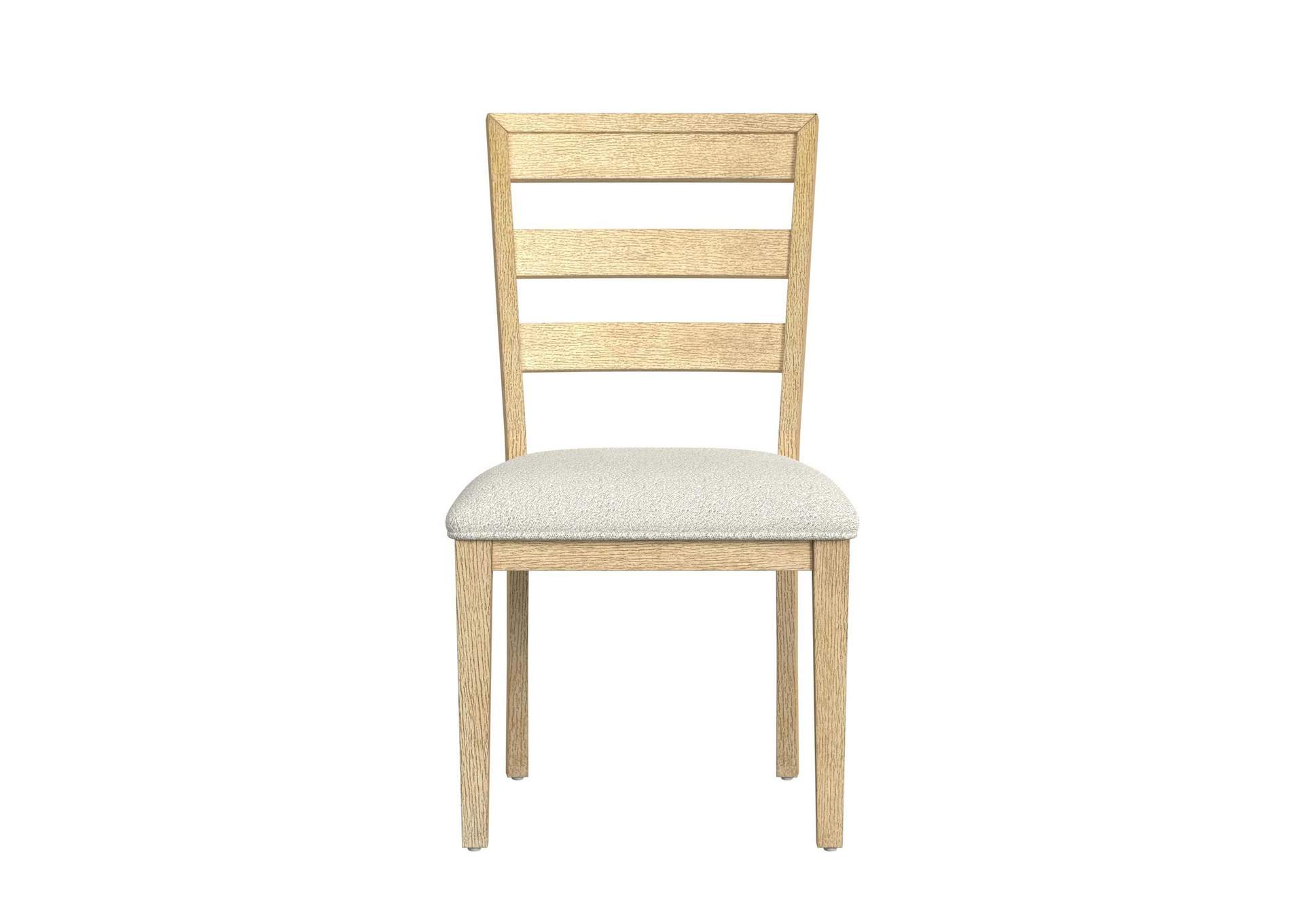Cambrie Wood Back Dining Side Chair With Beige Boucle In Natural 2 Per Carton image 4