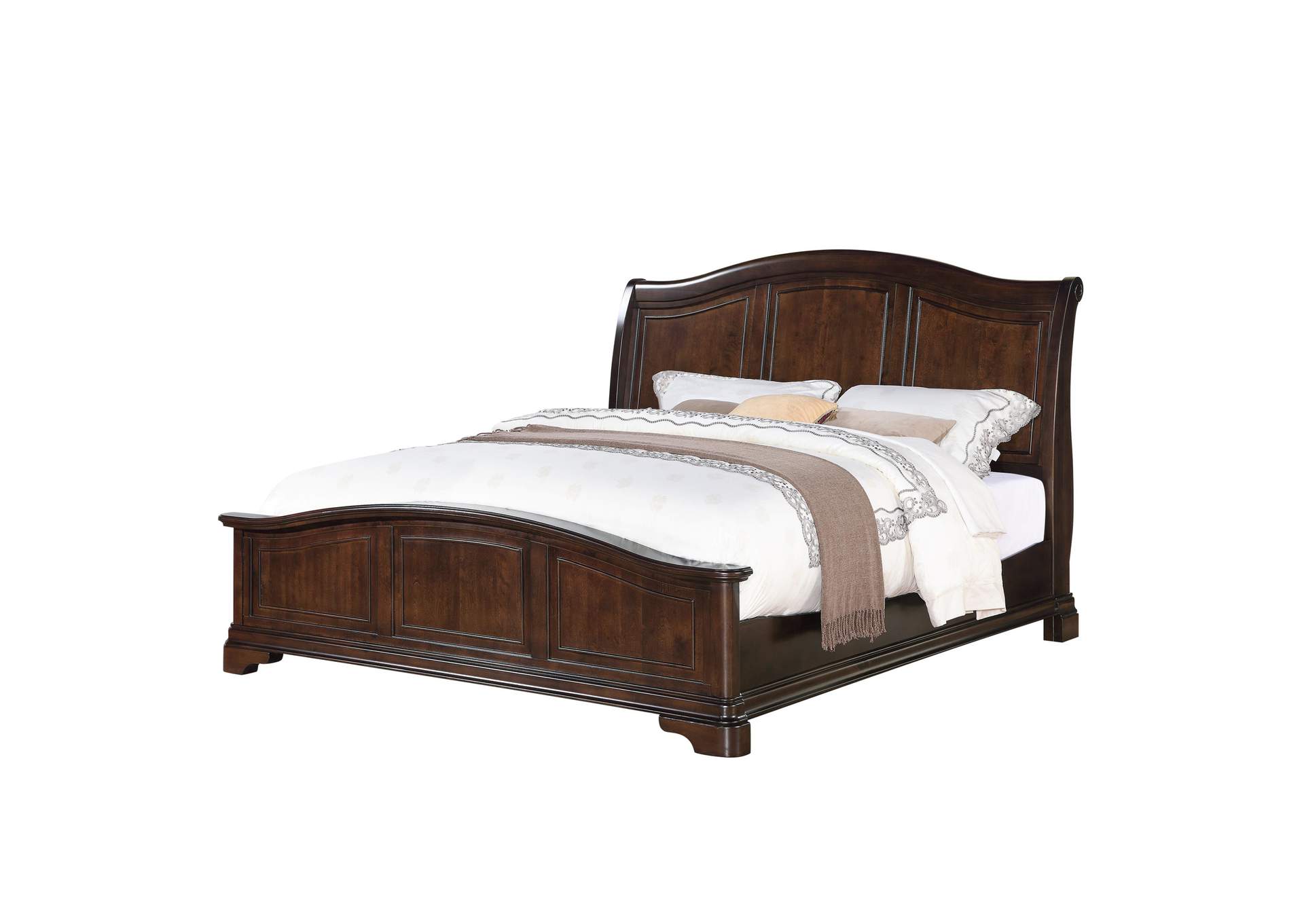 Cameron Cherry Queen Panel Bed