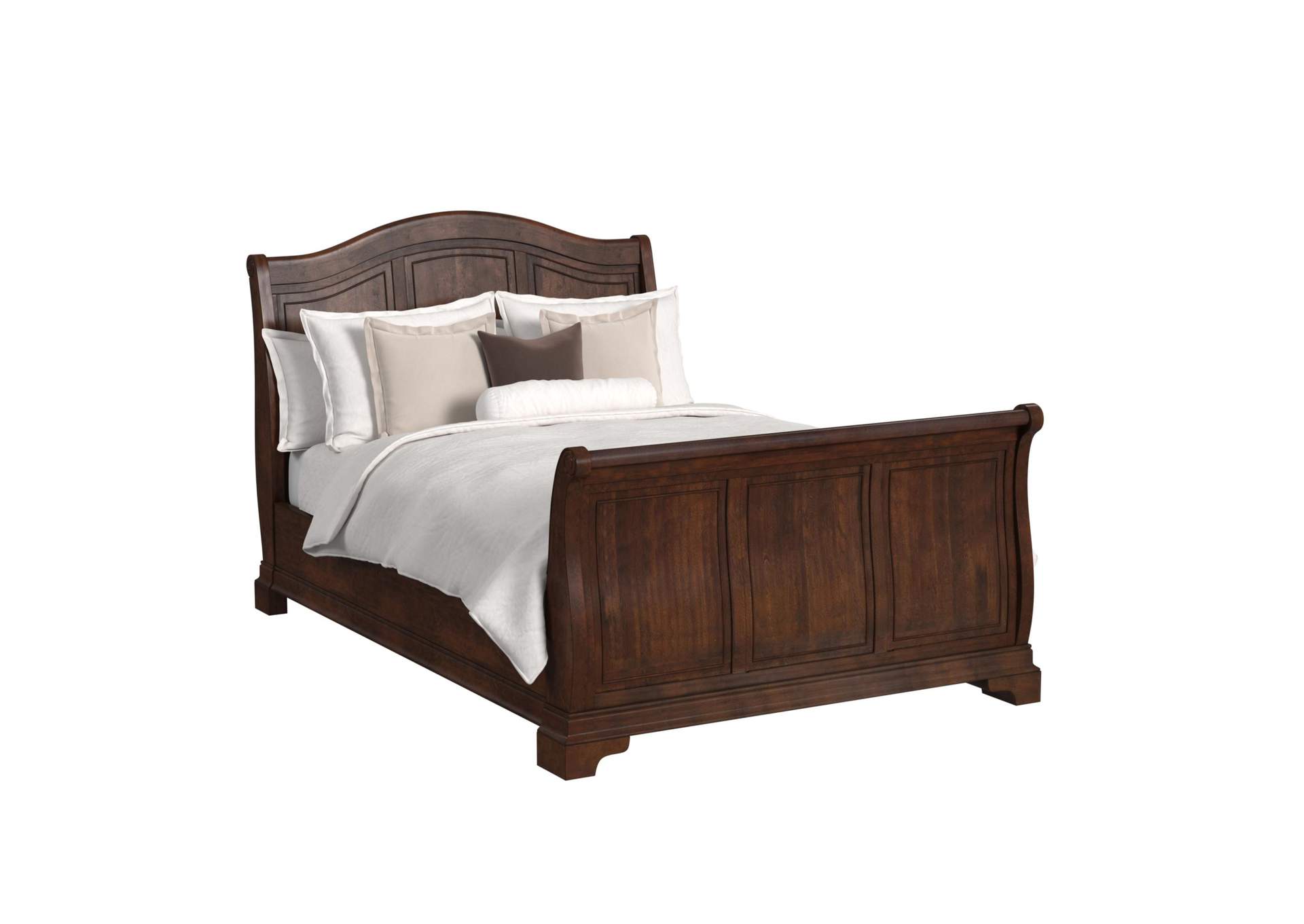 Cameron Cherry Queen Sleigh Bed image 3