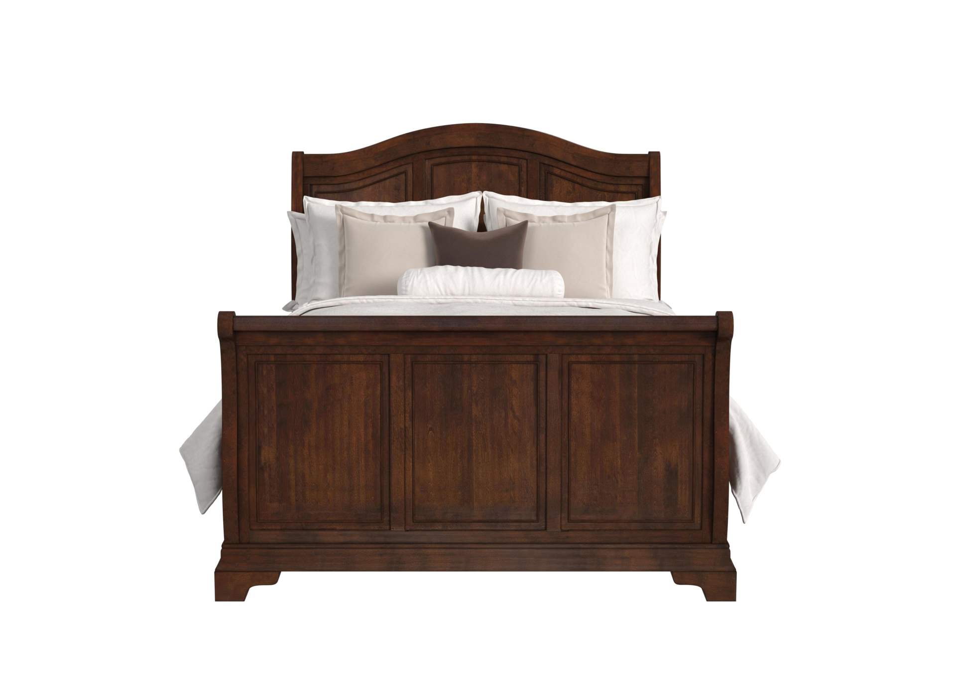 Cameron Cherry Queen Sleigh Bed image 4