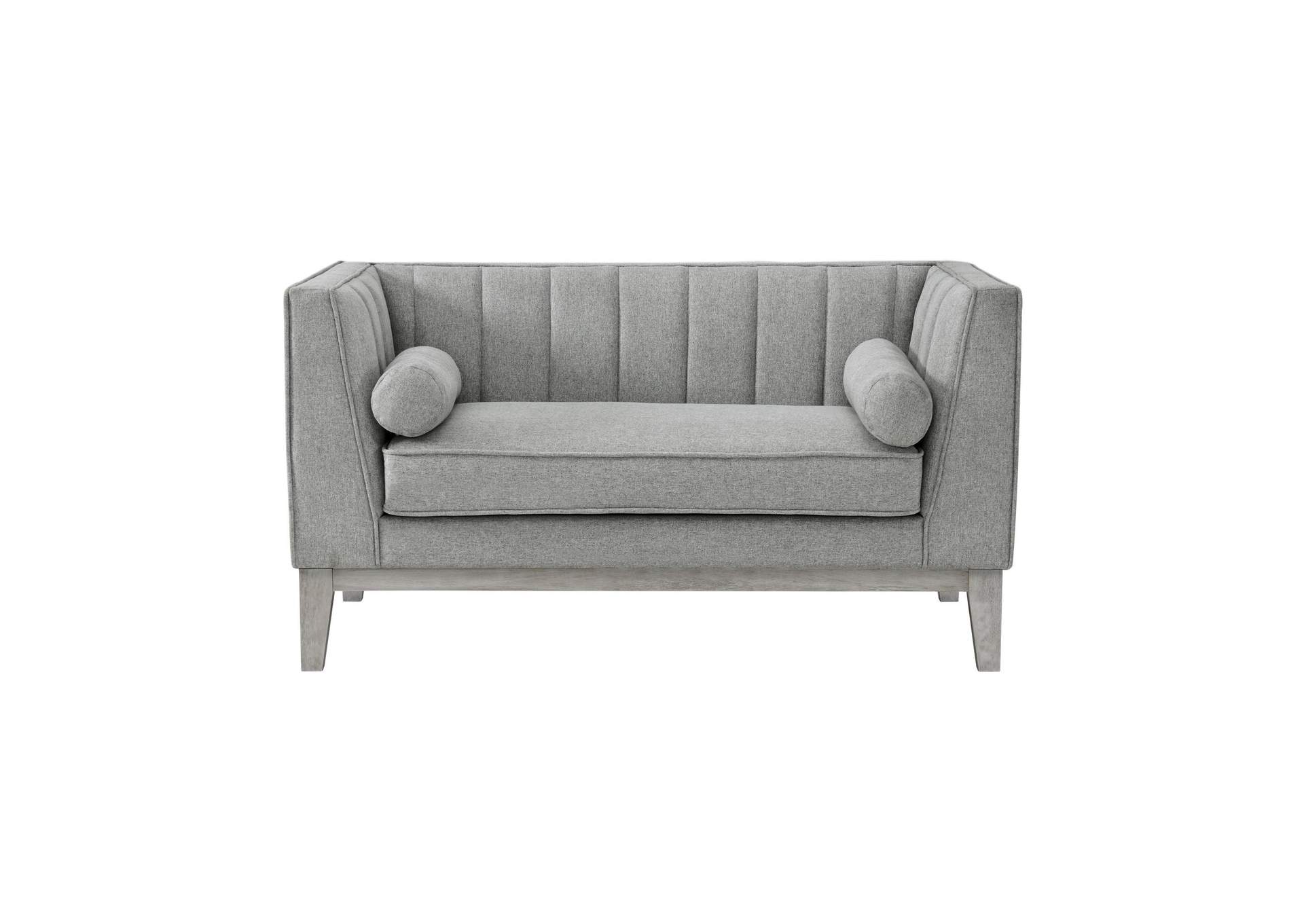 Cannes Loveseat With 2 Pillows In Mckinney Charcoal image 7