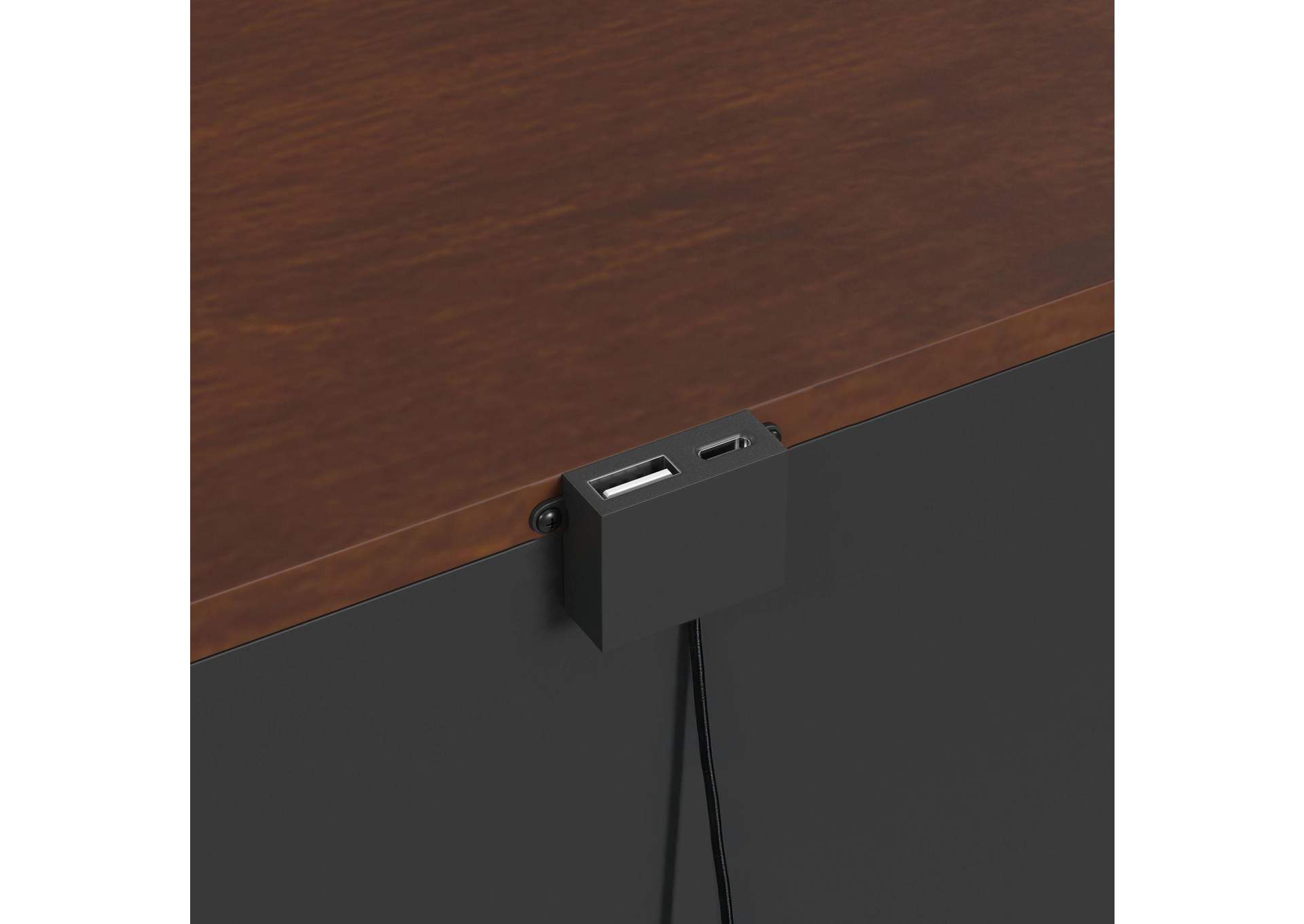 Canterbury 2 - Drawer Nightstand With USB In Cherry image 6