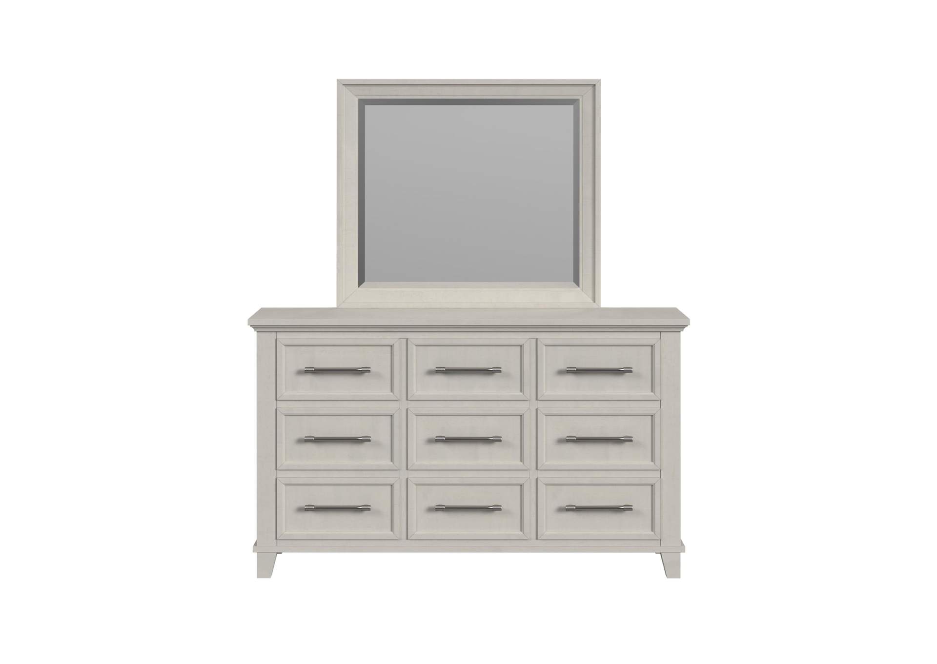Canterbury Dresser And Mirror Set In Ivory image 4