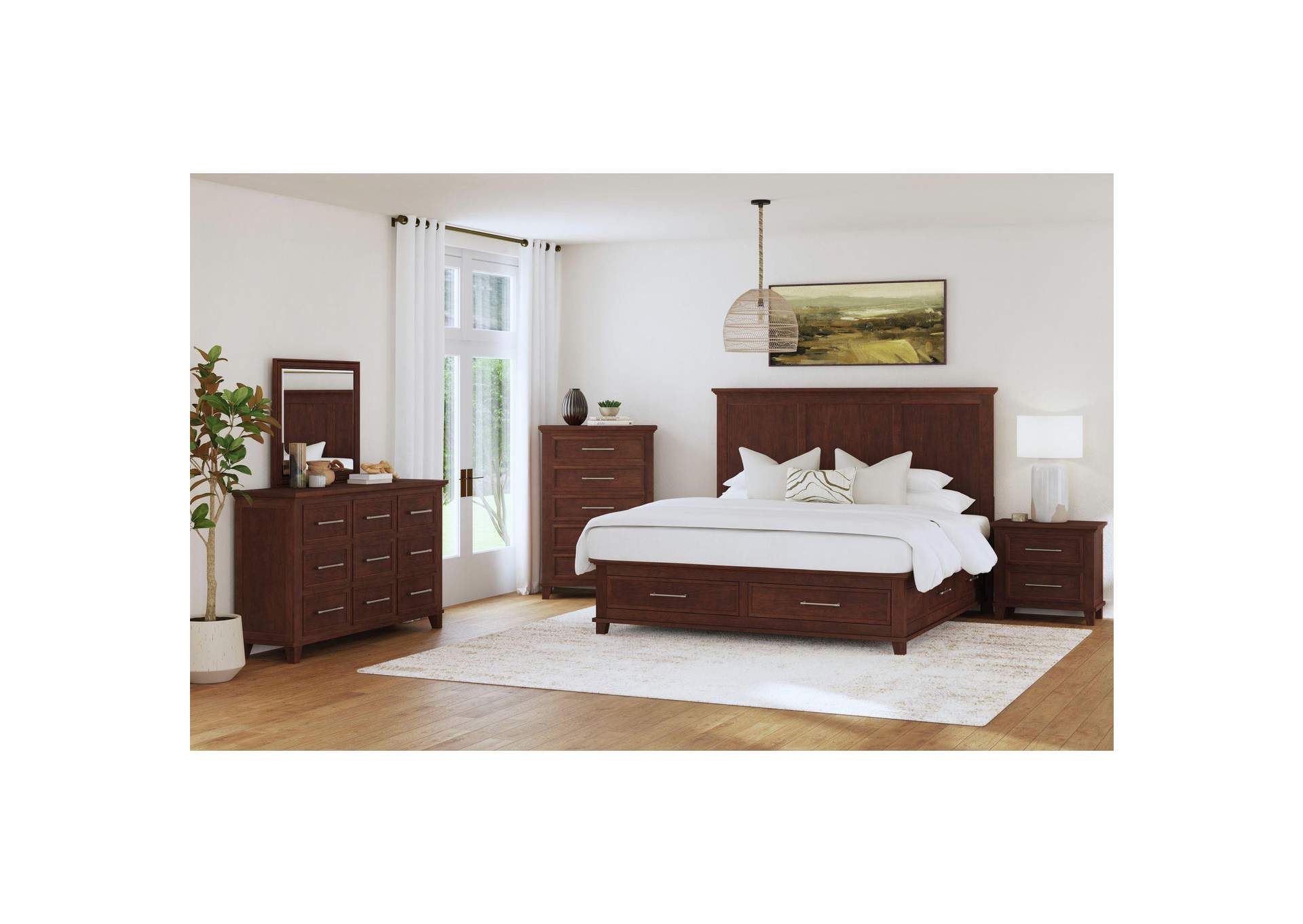 Canterbury 9 - Drawer Dresser In Cherry image 1