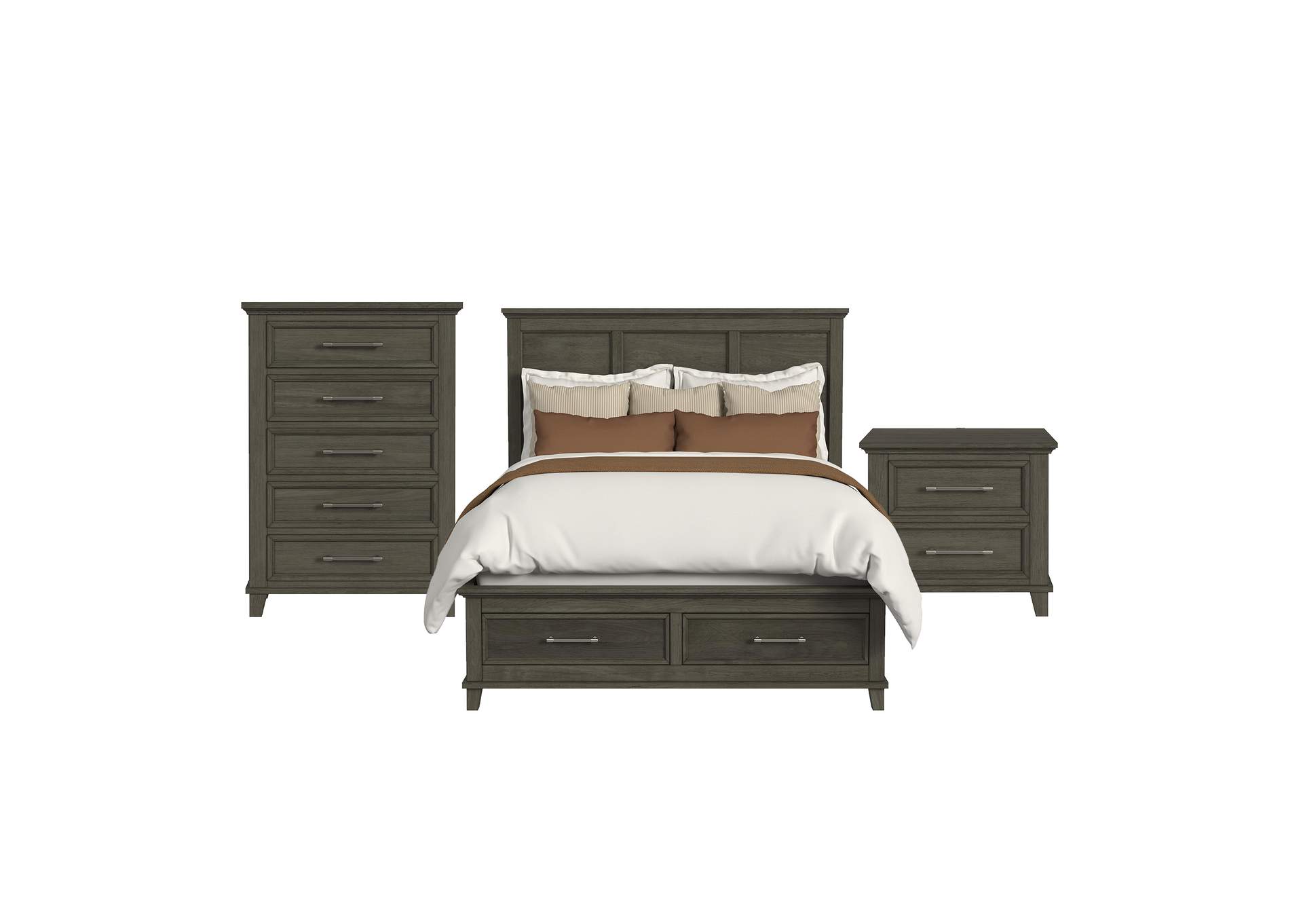 Canterbury Queen Storage 3 Piece Bedroom Set In Grey image 6