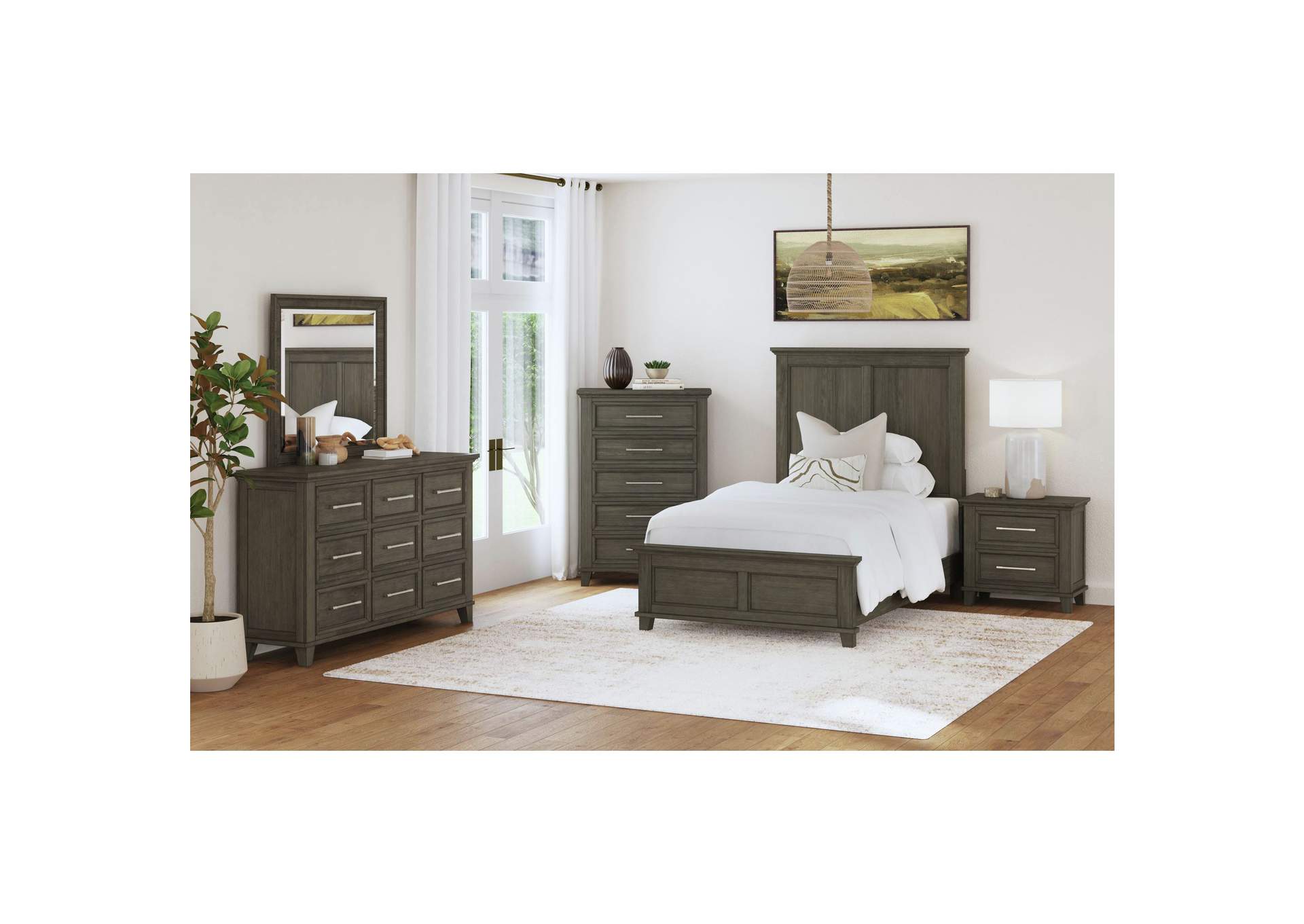 Canterbury Twin Panel Bed In Grey image 1