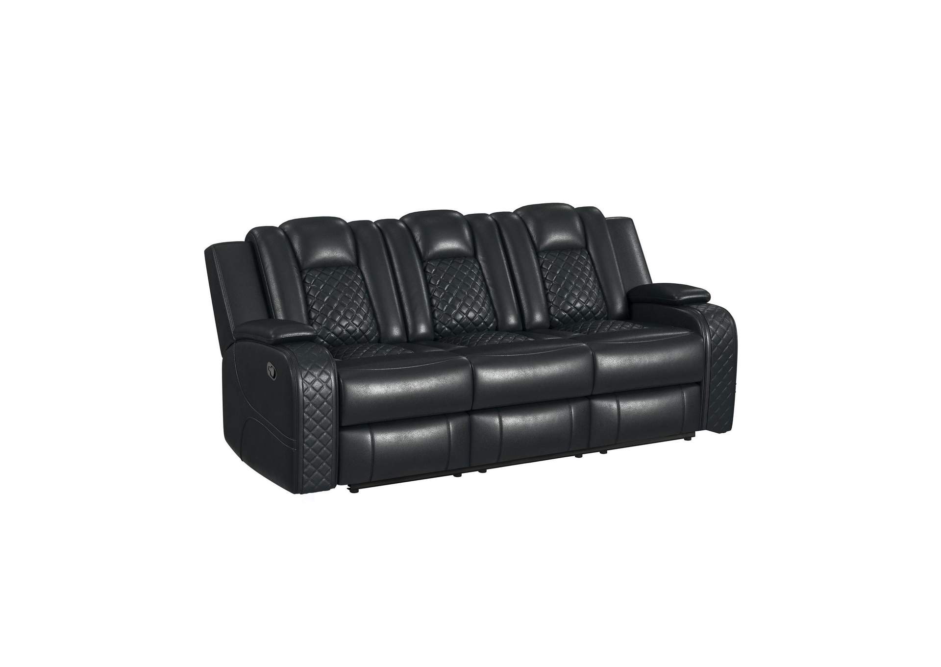 Carlo Motion Sofa With Dropdown Table Power Strip And Reading Light In Pebble Black image 3