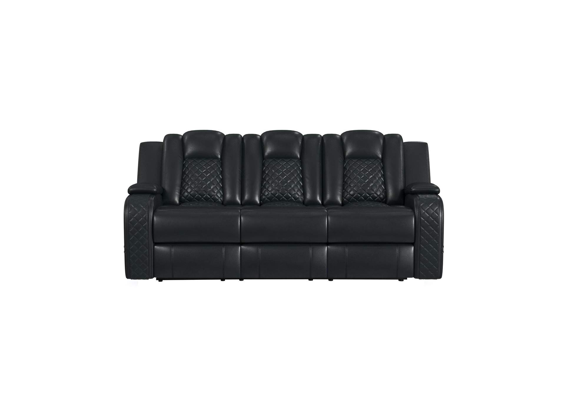 Carlo Motion Sofa With Dropdown Table Power Strip And Reading Light In Pebble Black image 4