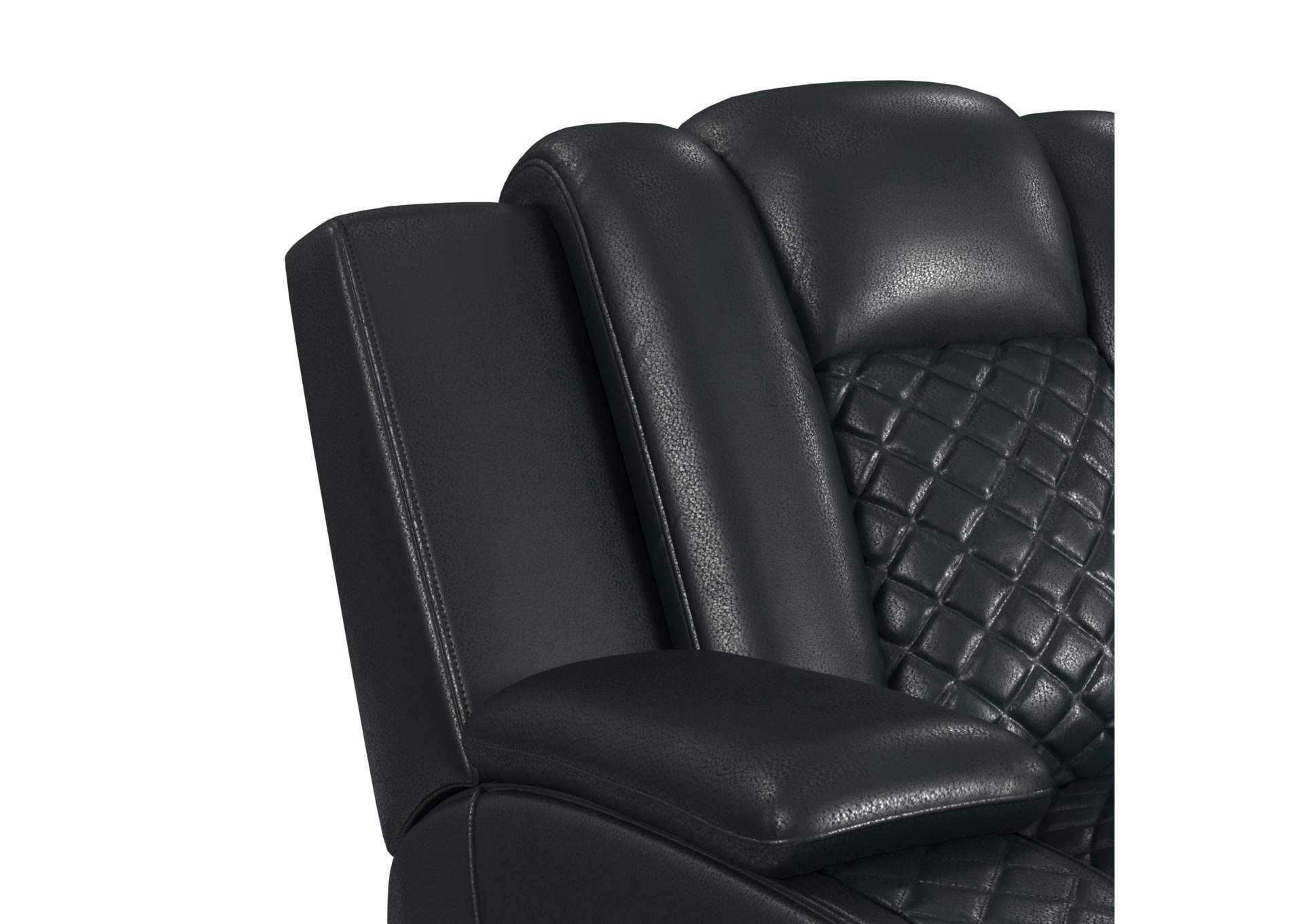 Carlo Power Motion Recliner With Power Headrest Led In Pebble Black image 7