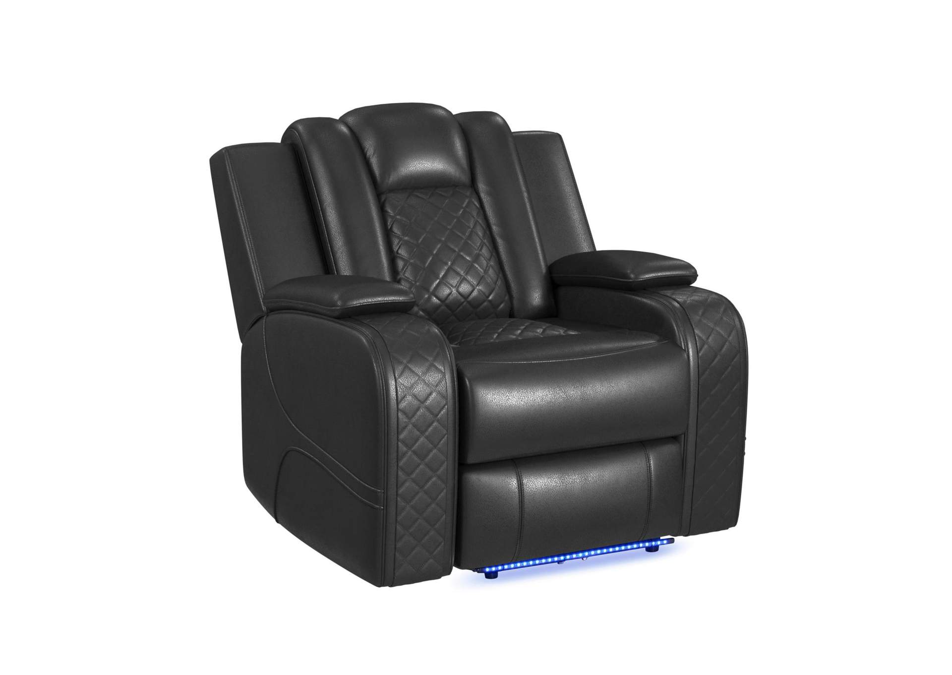 Carlo Power Motion Recliner With Power Headrest Led In Pebble Grey image 3