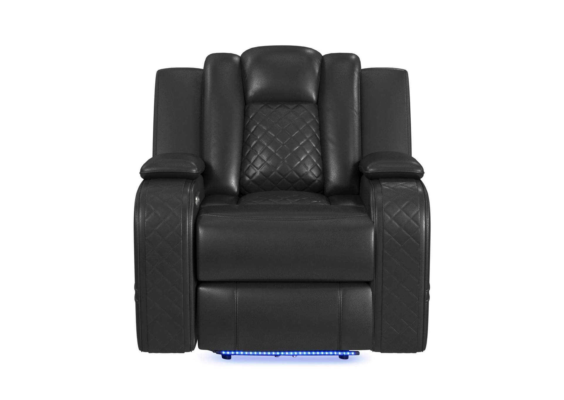 Carlo Power Motion Recliner With Power Headrest Led In Pebble Grey image 4