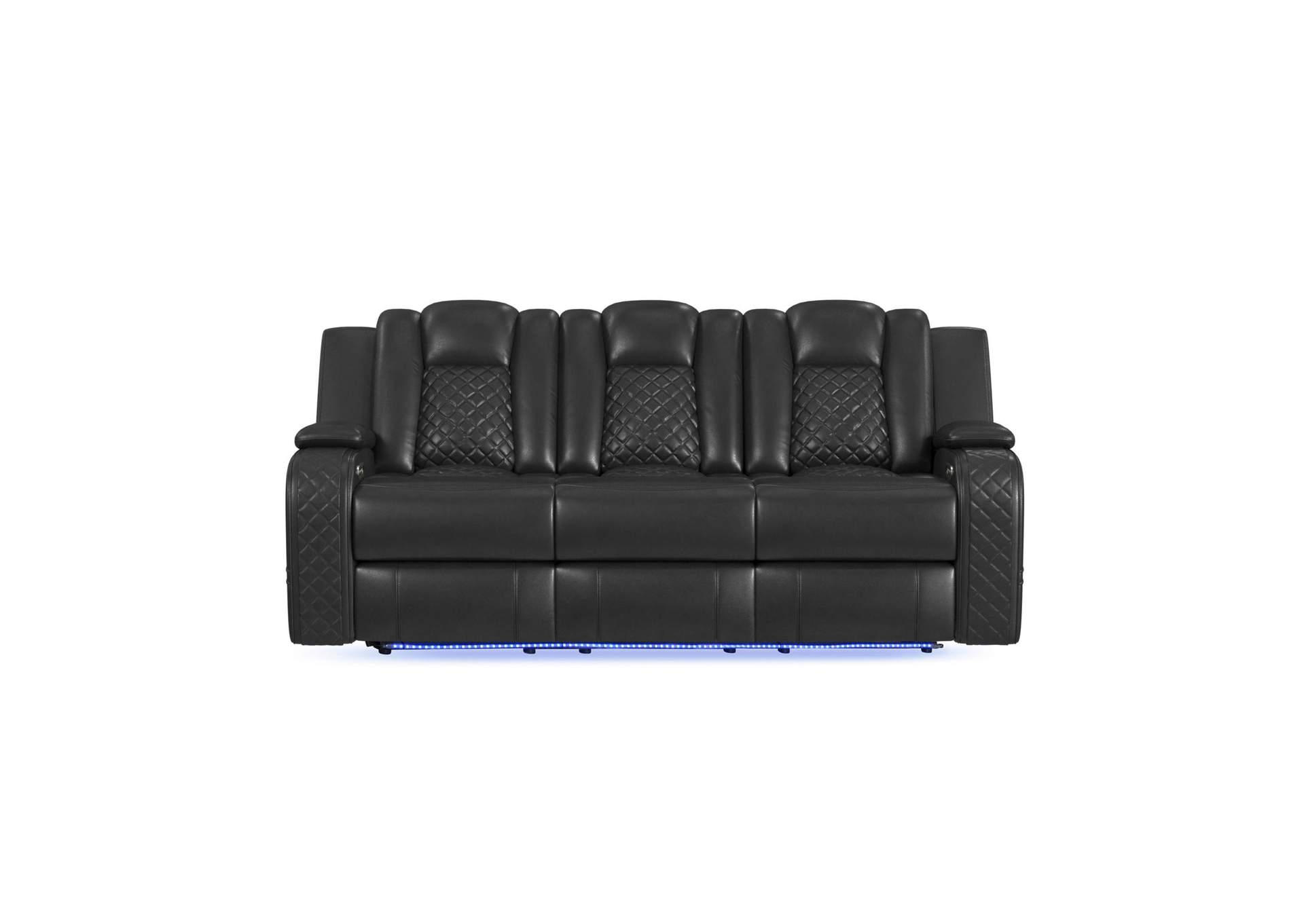 Carlo Power Motion Sofa With Power Headrest Dropdown Table Power Strip Led And Reading Light In Pebble Grey image 4