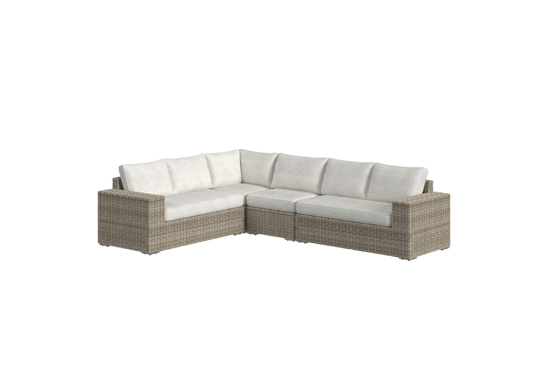 Carmona 6 Piece Conversion Set In Natural And Olefin Beige With Ottoman image 3