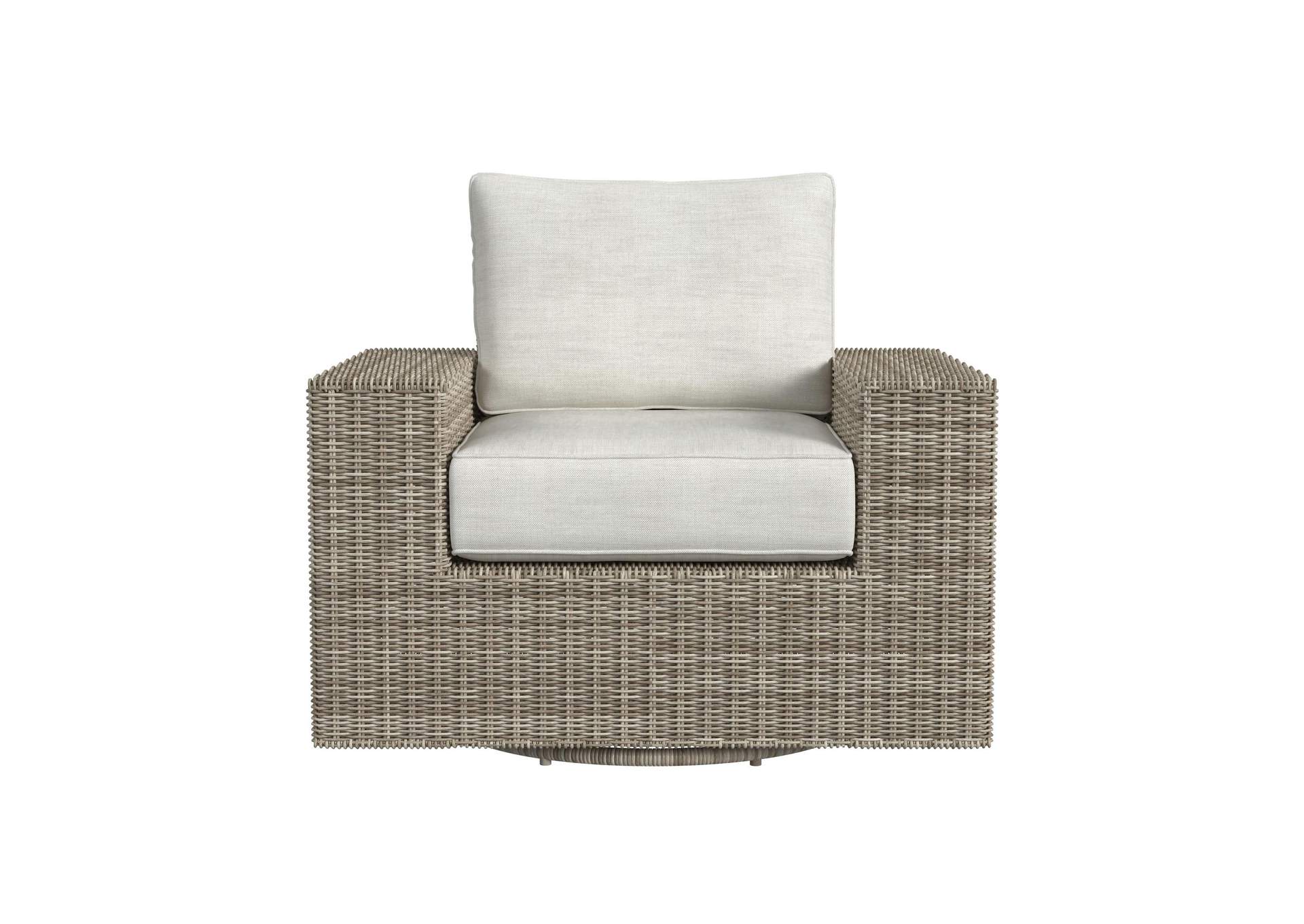 Carmona Swivel Chair - Natural And Olefin Beige image 4