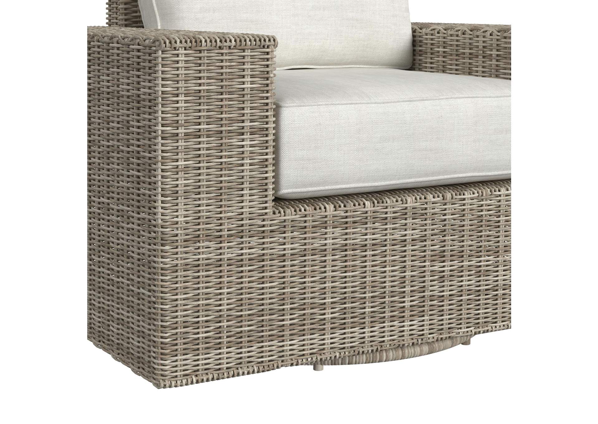 Carmona Swivel Chair - Natural And Olefin Beige image 6