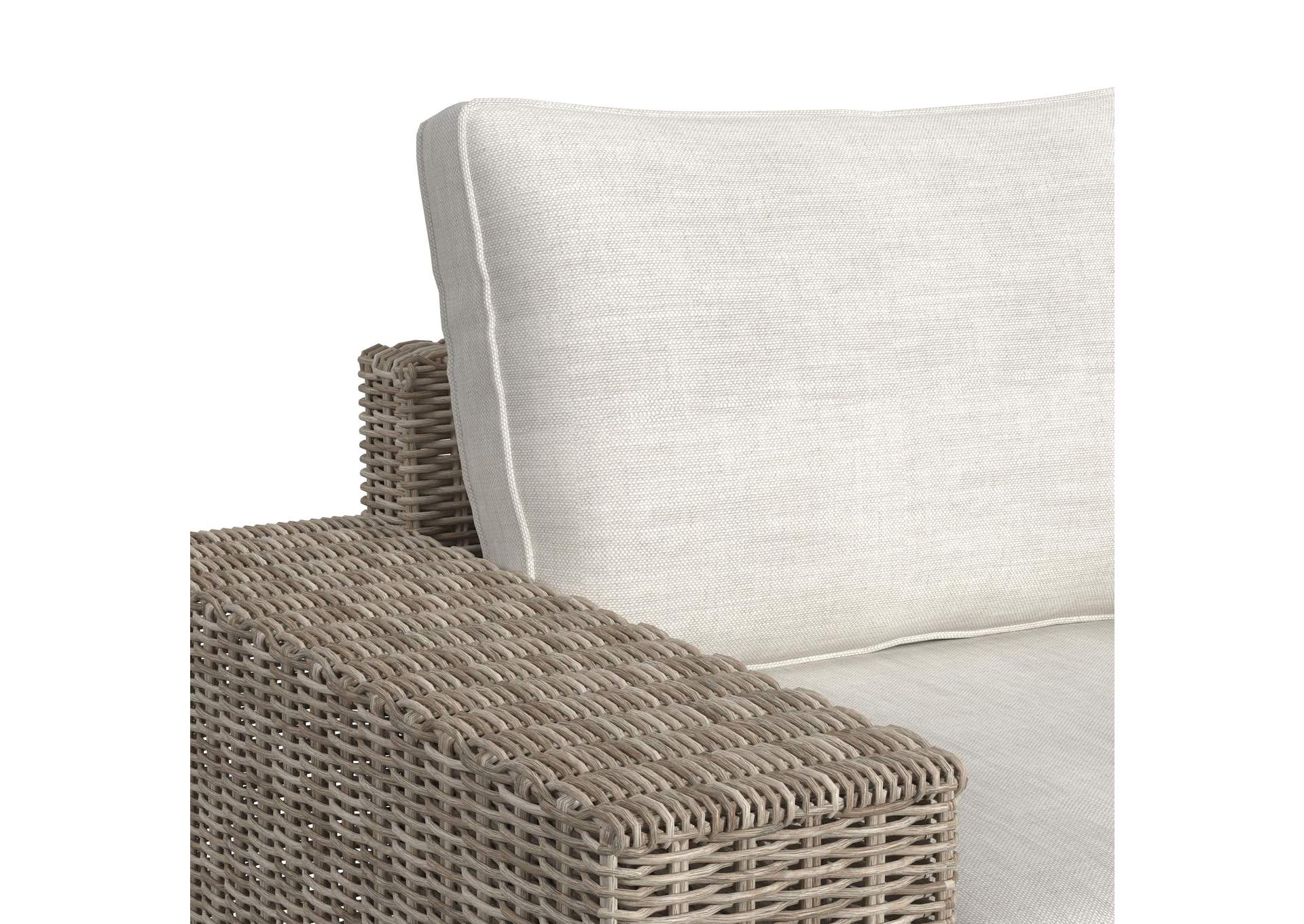 Carmona Swivel Chair - Natural And Olefin Beige image 5
