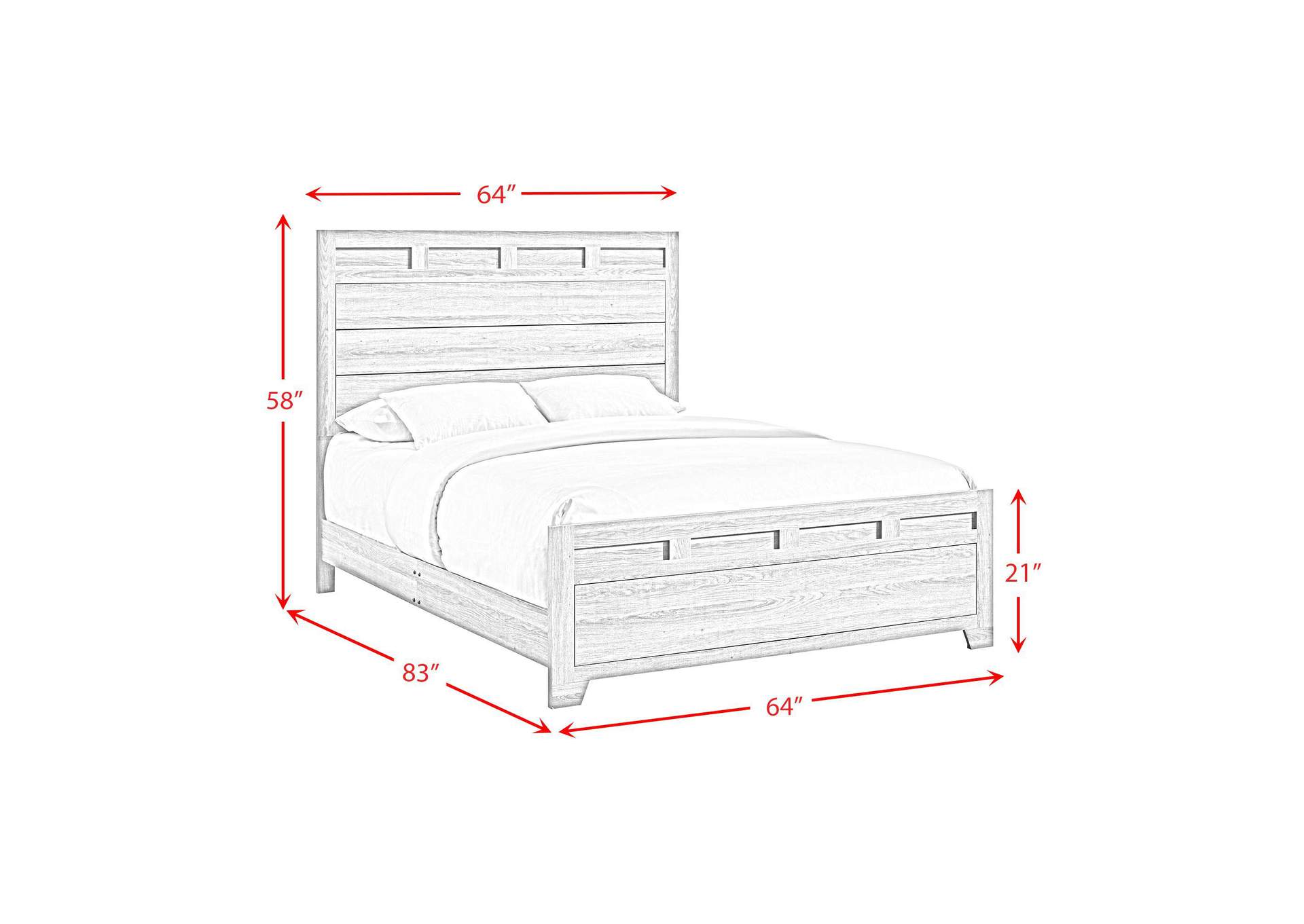 Caro Queen Bed In Natural image 3