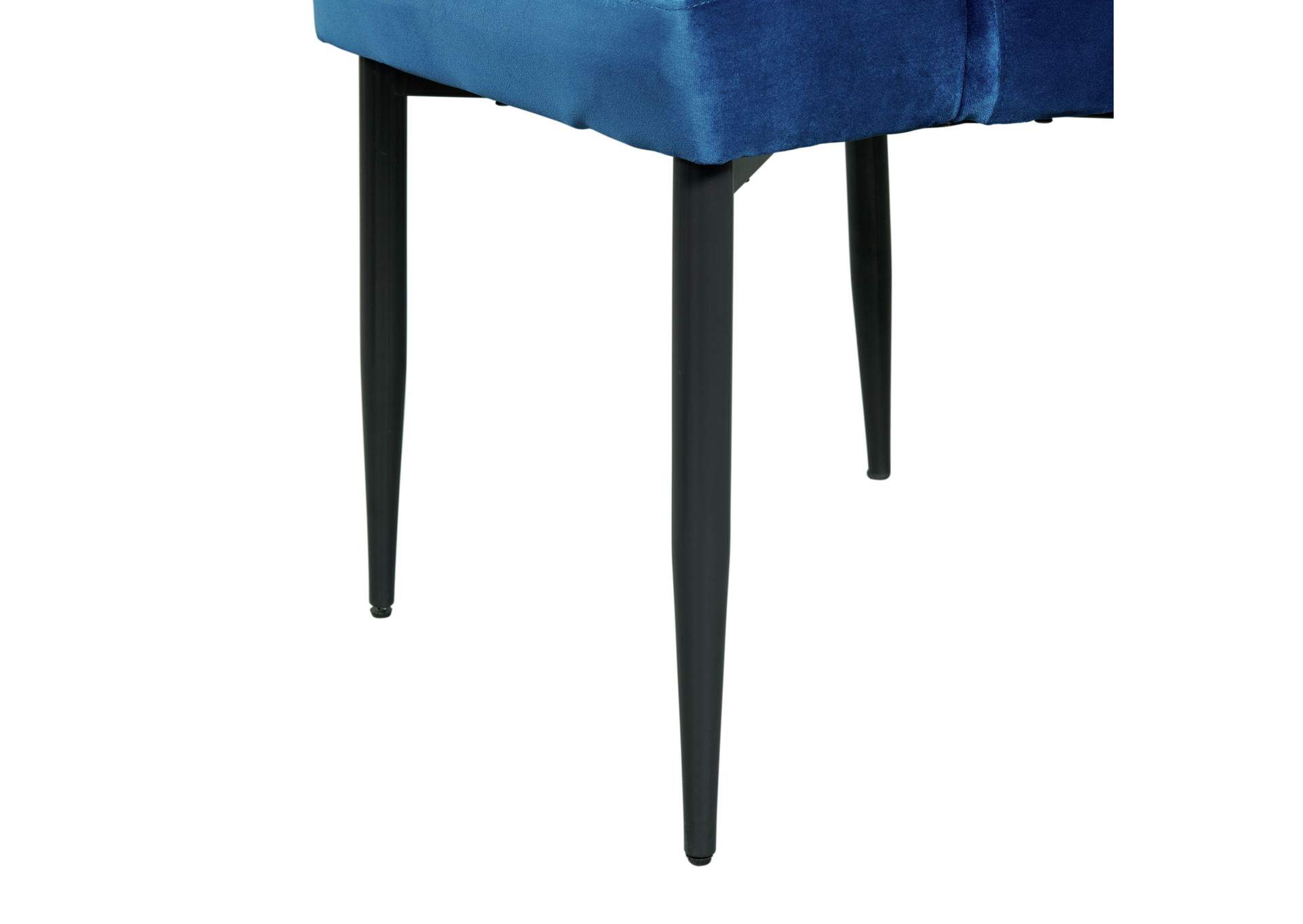 Celeste Dining Side Chair With Blue Fabric 2 Per Carton image 4