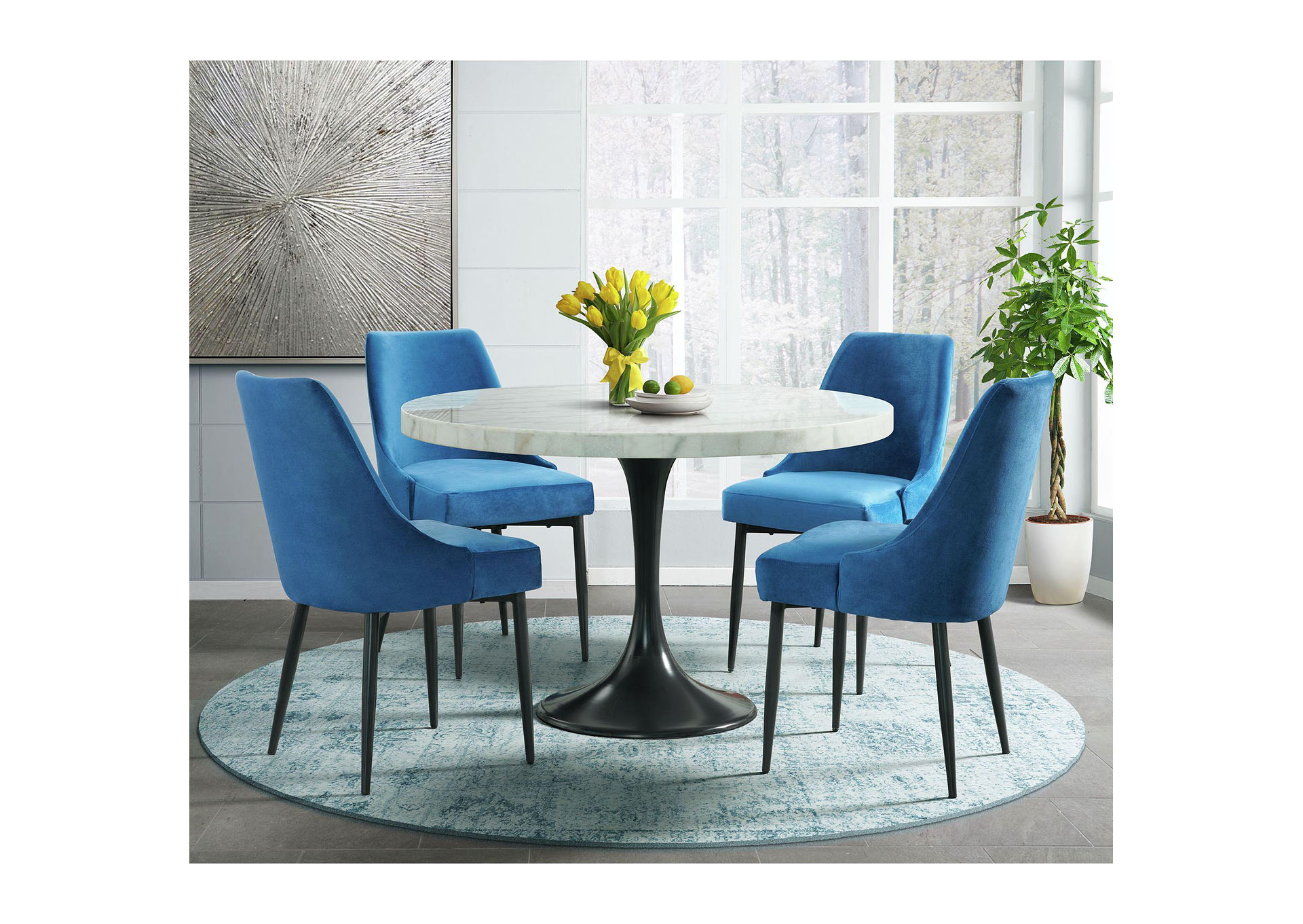 Celeste Round Dining Table In Black image 1