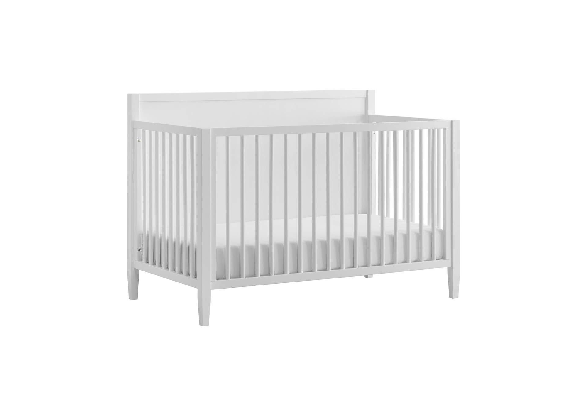 Cerea Panel Crib With Guardrails In White image 3