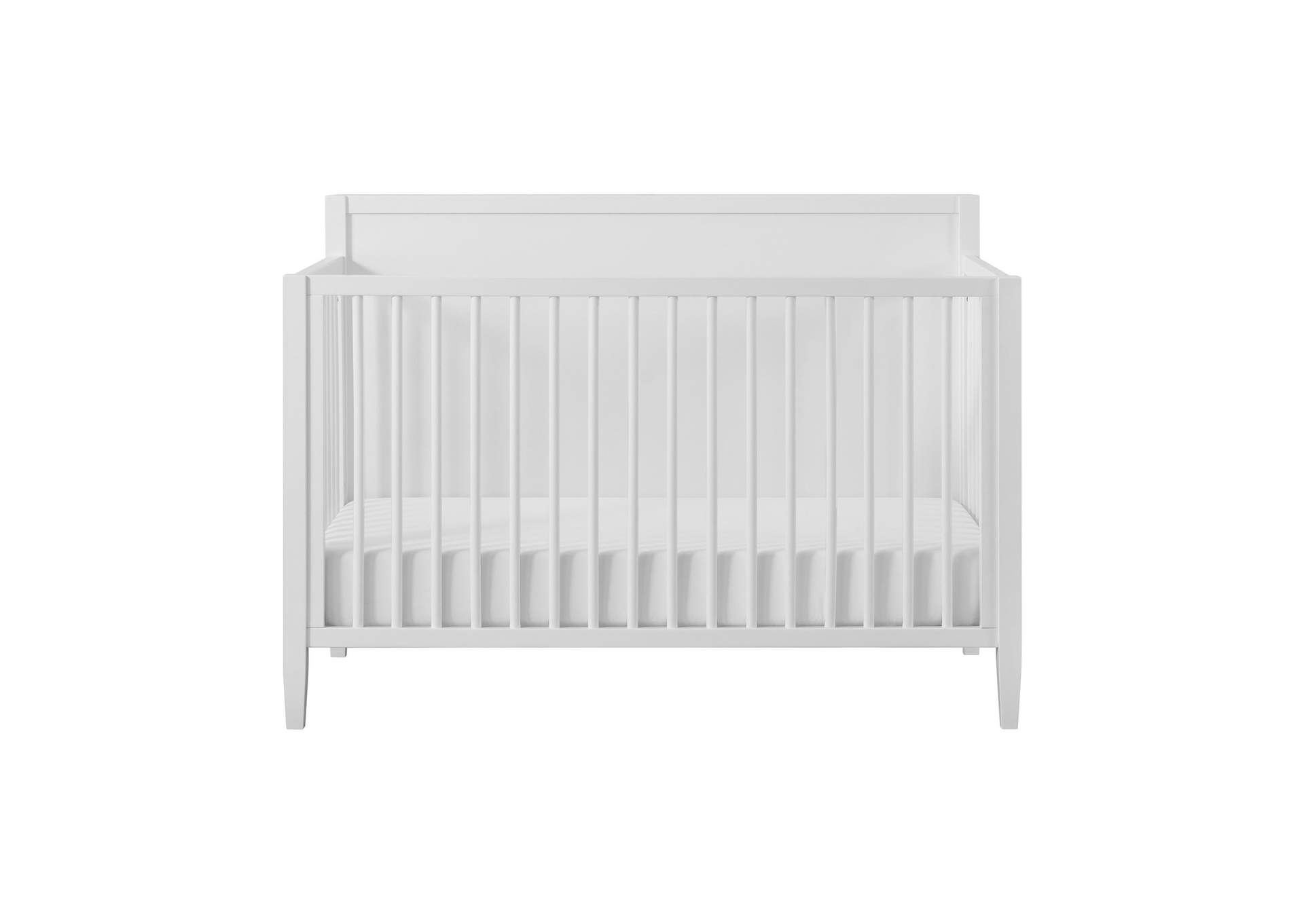 Cerea Panel Crib With Guardrails In White image 5