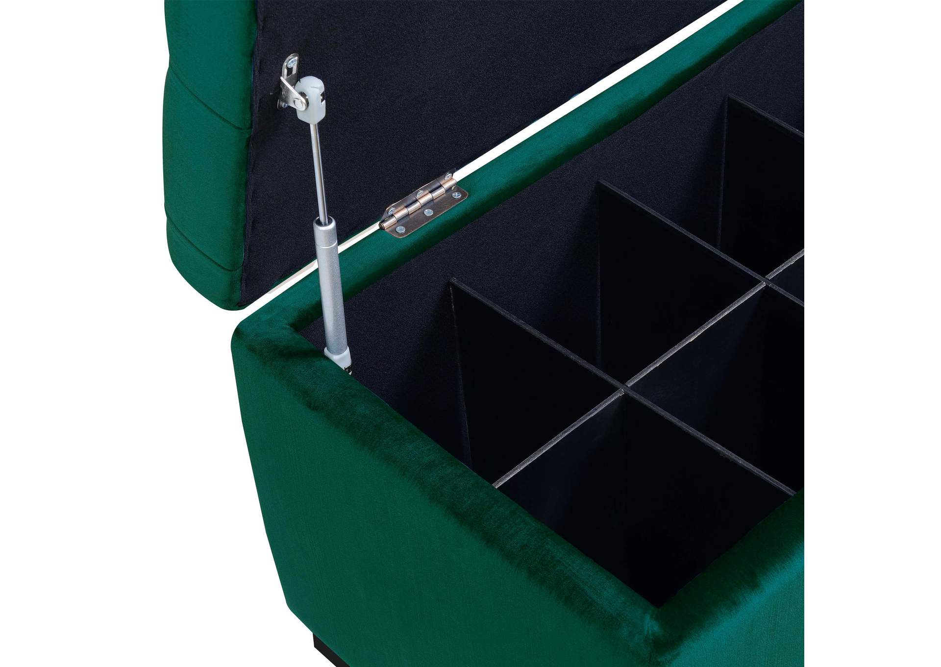 Chandler 1668 Shoe Storage Bench Broadway Emerald image 4