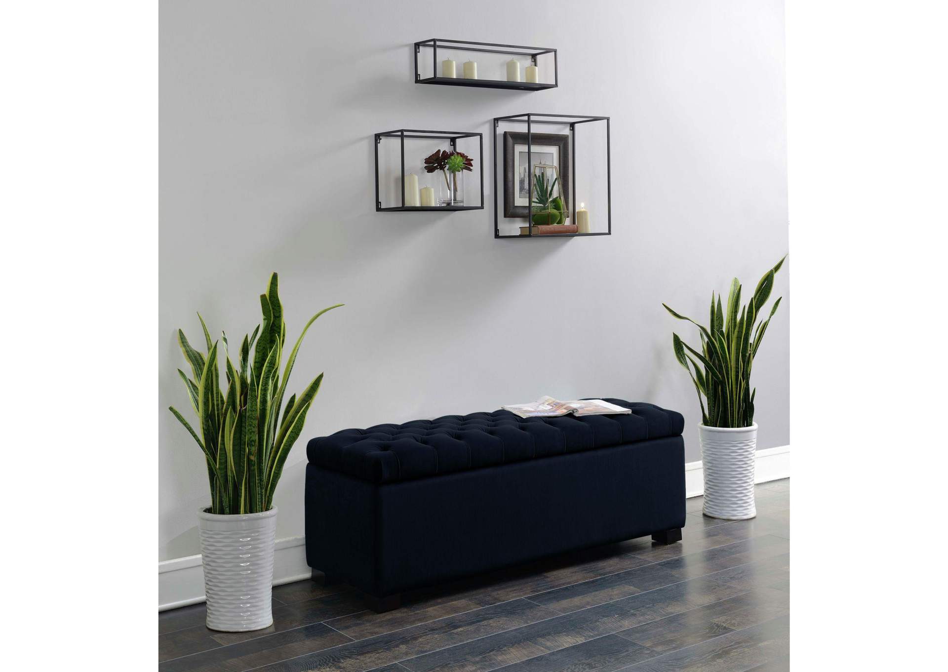 Chandler 1668 Shoe Storage Bench Broadway Navy image 1