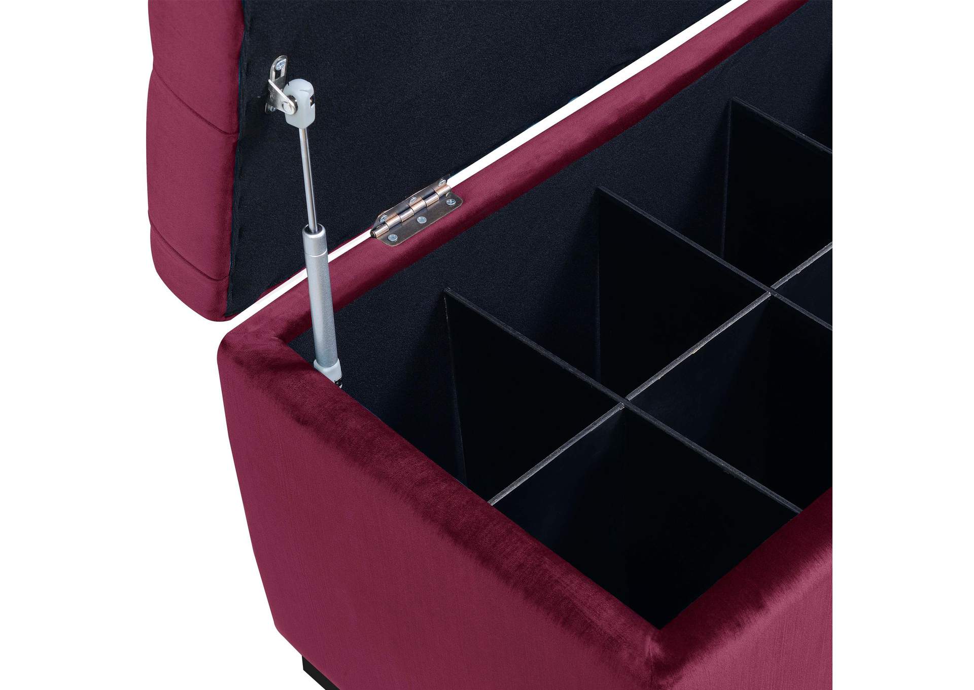 Chandler 1668 Shoe Storage Bench Broadway Red image 4