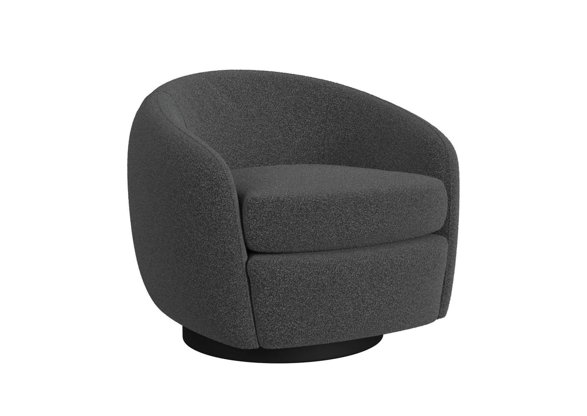 Chanel Swivel Chair In 8077 Boucle Grey Espresso image 3